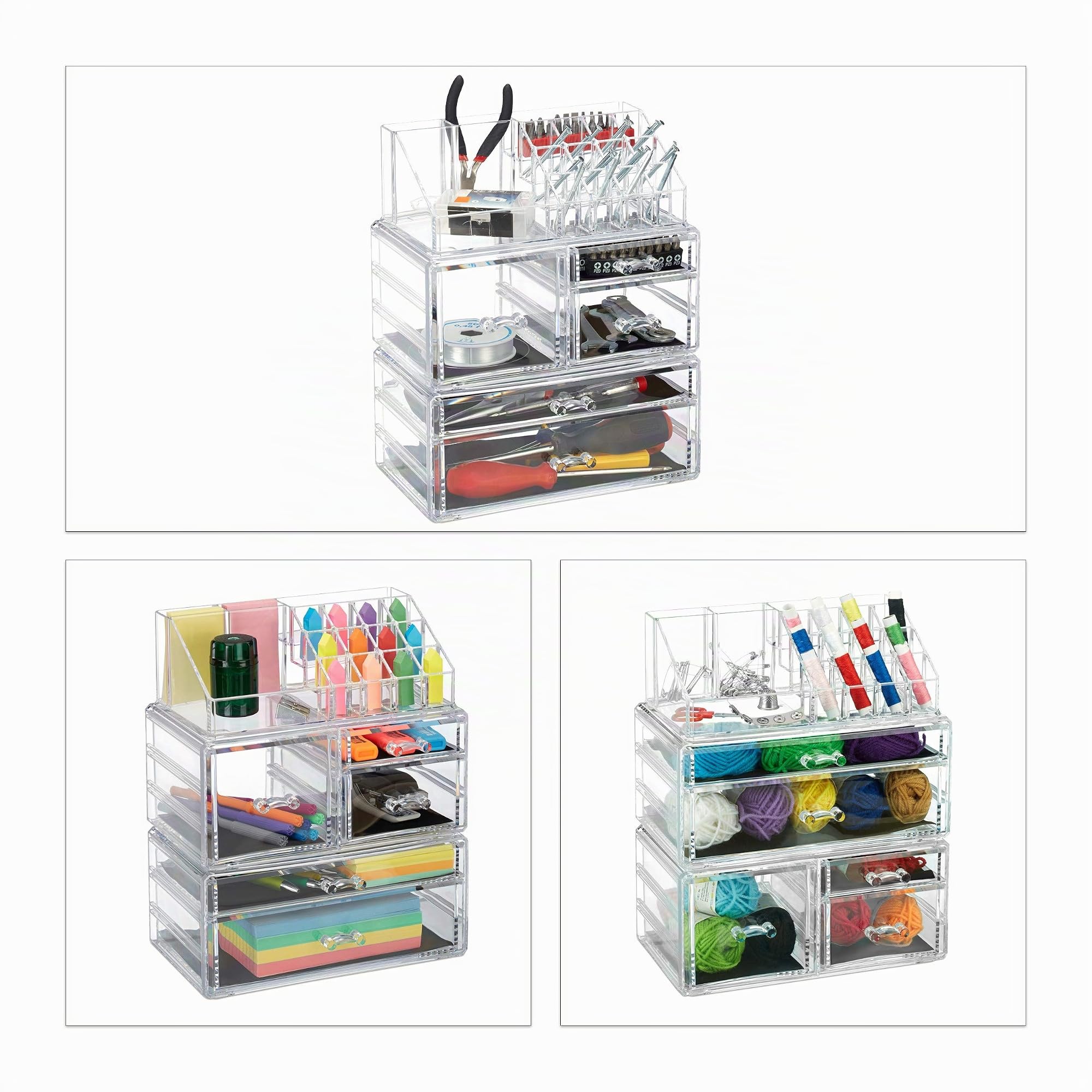 relaxdays-make-up-organizer-acryl-21-f-cher-kosmetik-organizer-mehrfarbig image 3