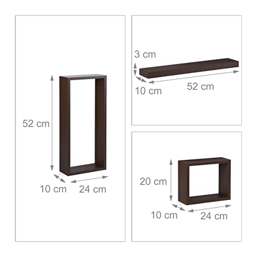 relaxdays-cube-regale-4er-set-braun-wandregal-52x24-cm image 7
