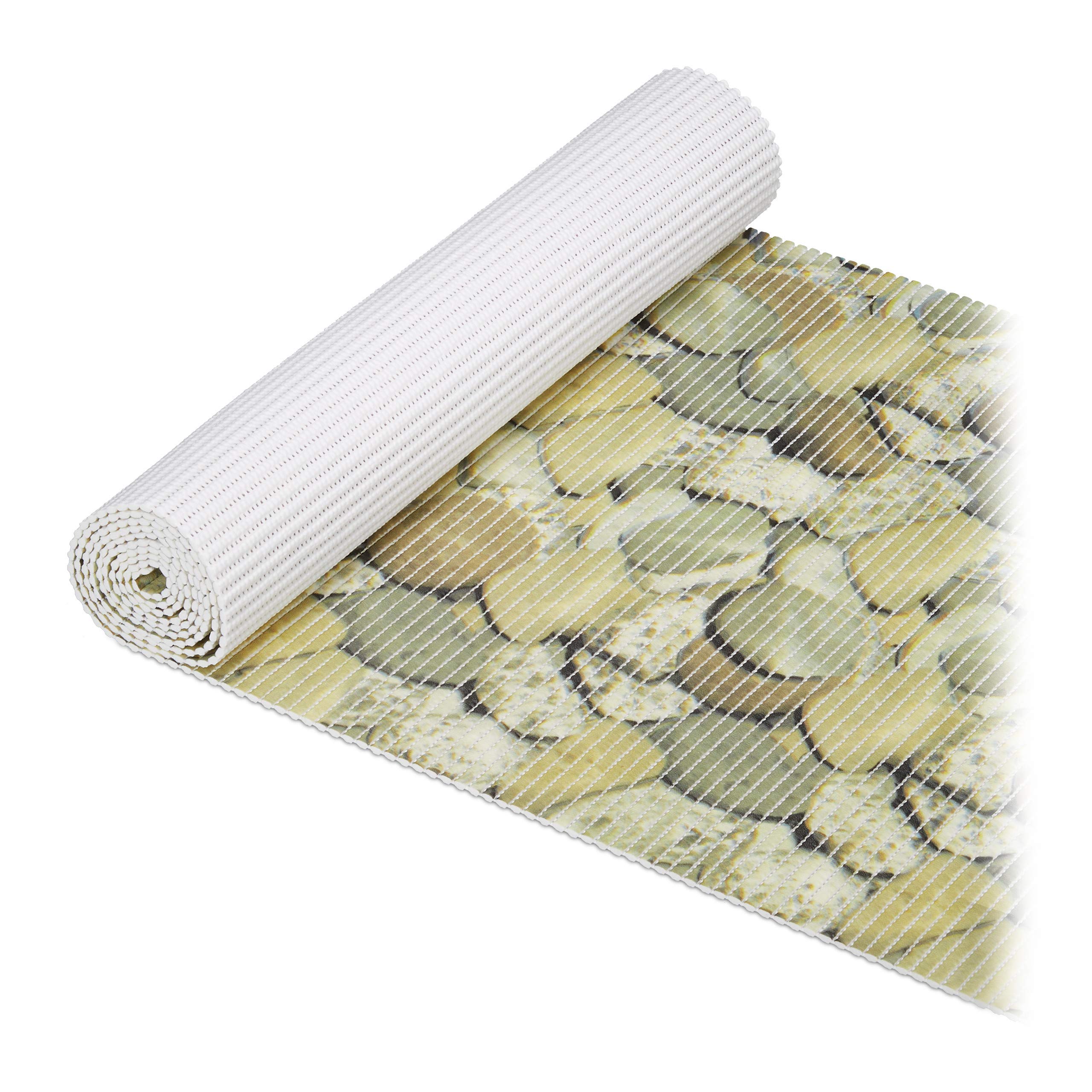 relaxdays-weichschaummatte-steine-design-65-x-300-cm-braun-zuschneidbar image 1