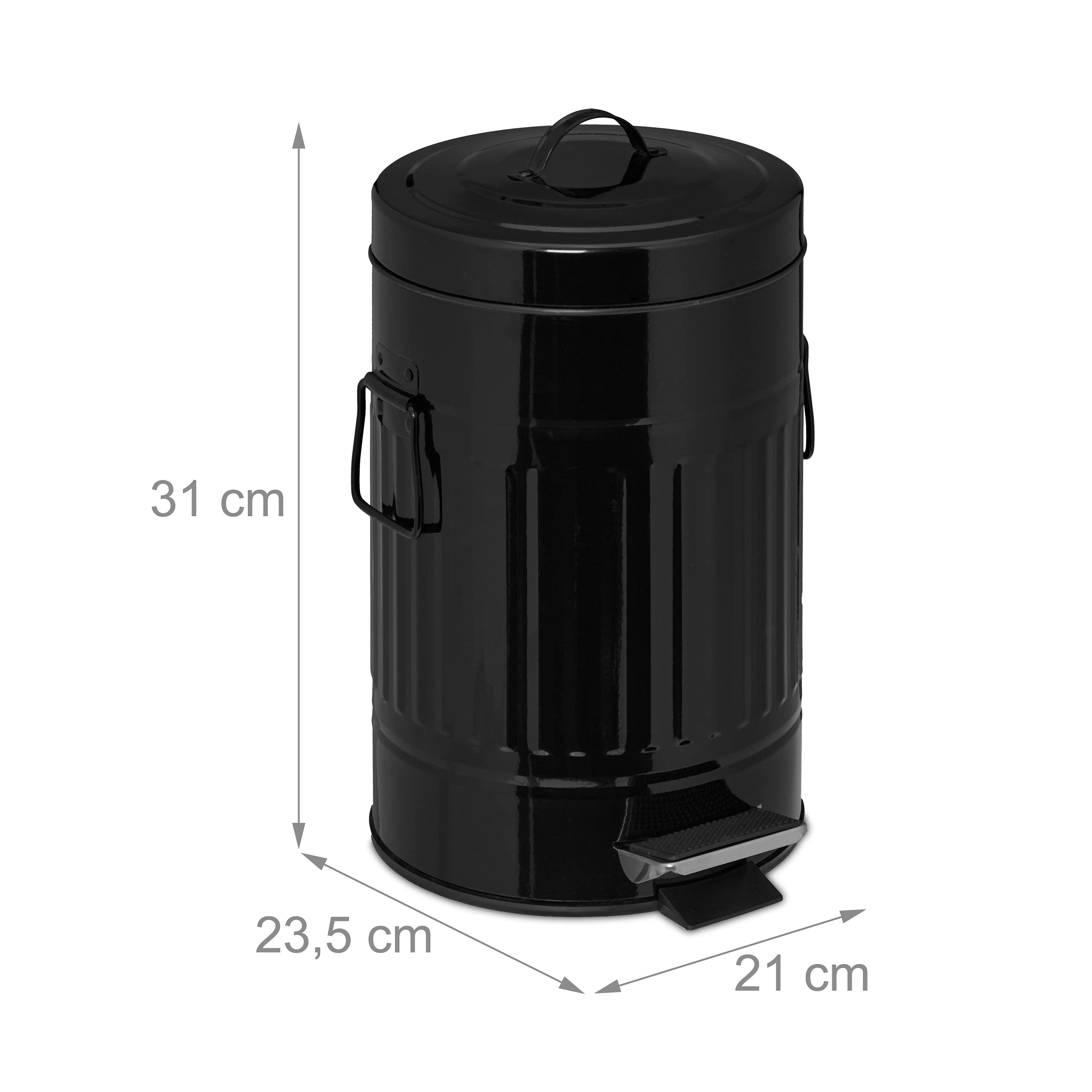 relaxdays-kosmetikeimer-treteimer-5-liter-metall-schwarz-mit-softclose image 4