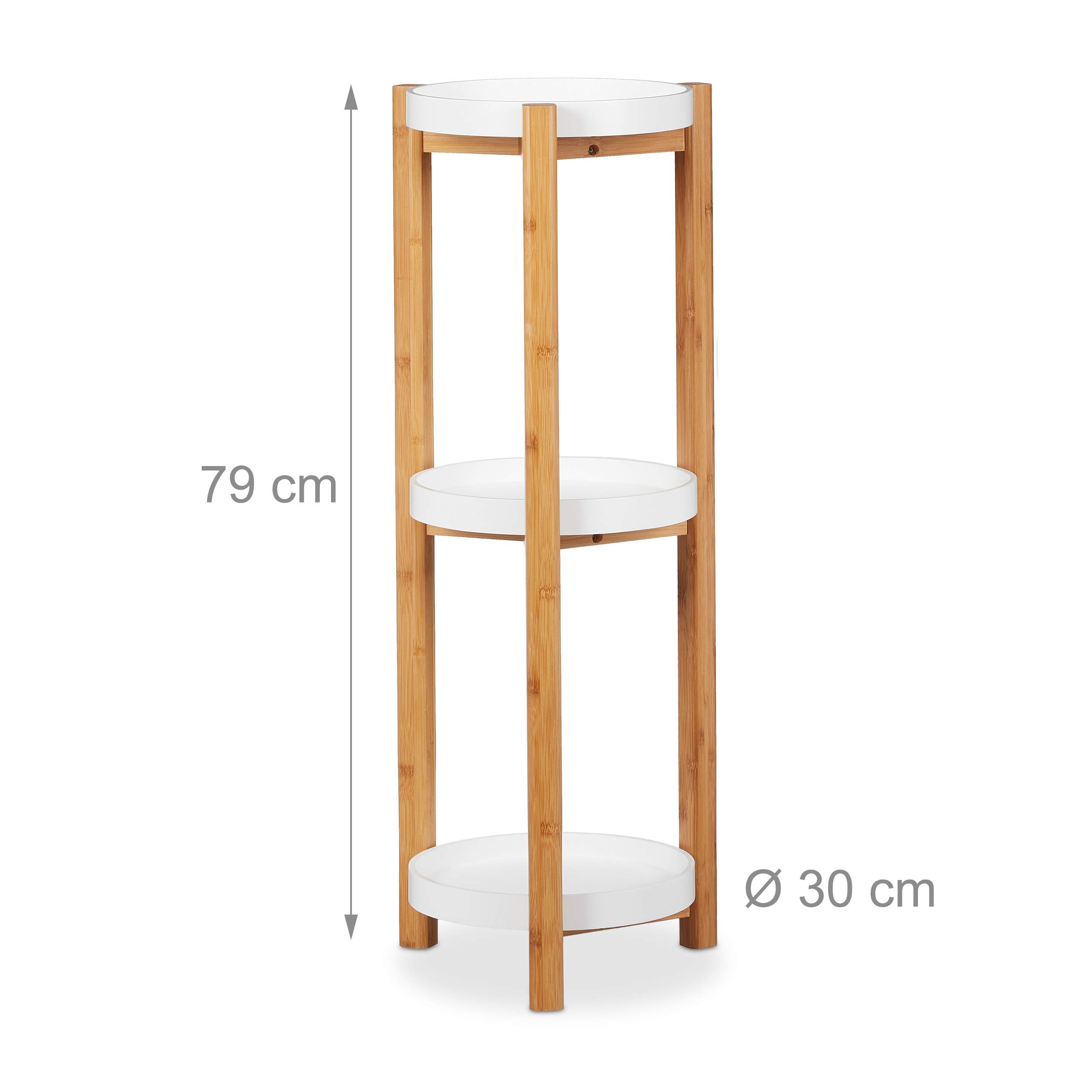 relaxdays-blumenregal-3-etagen-rund-bambus-mdf-79-x-30-cm-natur-wei image 4