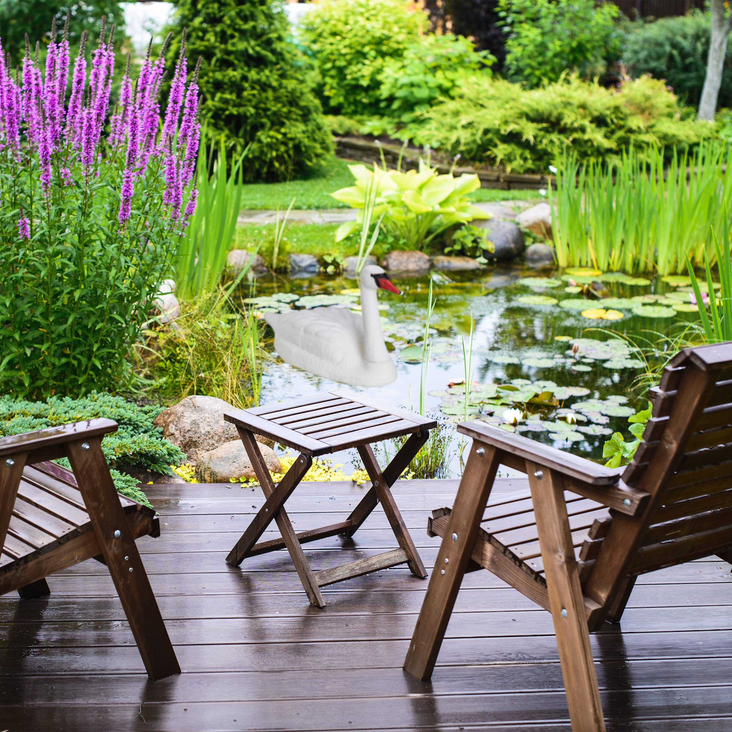 relaxdays-gartendeko-schwan-xxl-schwimmend-kunststoff-wei-42-5-x-81-x-34-cm image 5