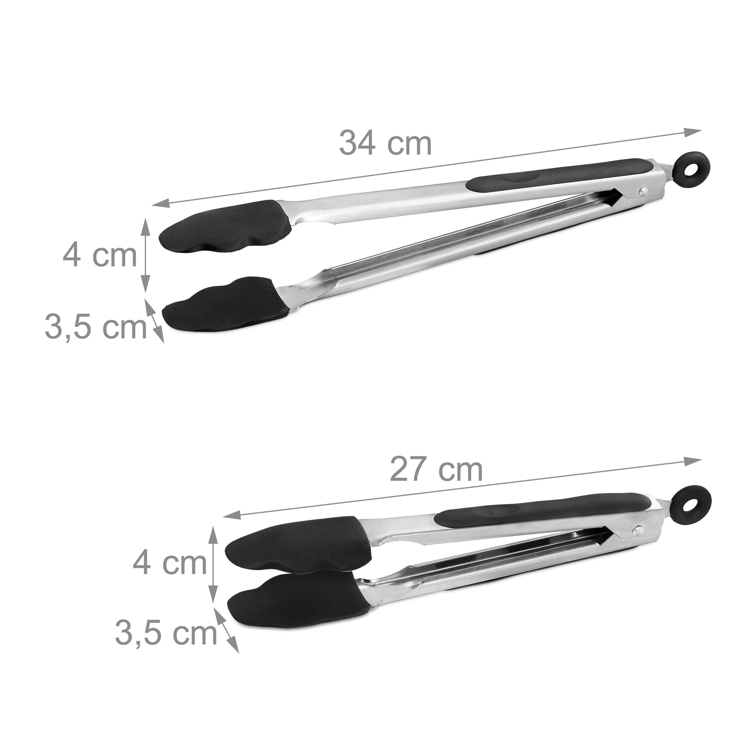 relaxdays-grillzange-2er-set-silikon-edelstahl-27-und-34-cm-schwarz image 4