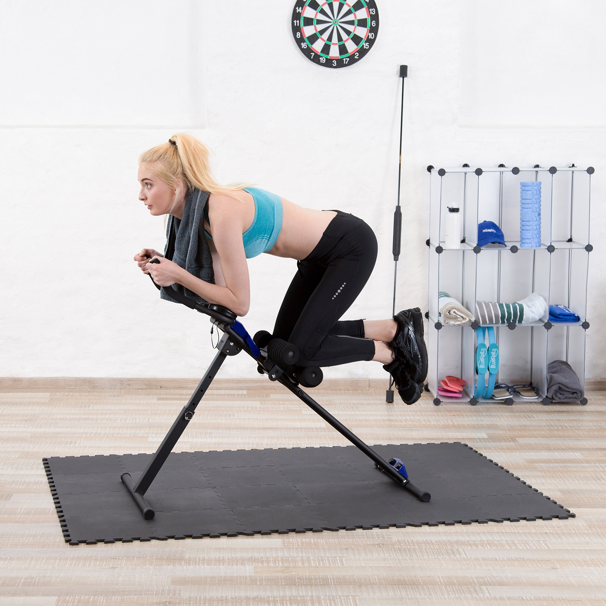 relaxdays-bauchtrainer-klappbar-mit-trainingscomputer-schwarz-82x54x102-cm image 2