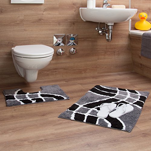 relaxdays-badgarnitur-2-teilig-wellenmuster-grau-80-x-50-cm-waschbar image 6