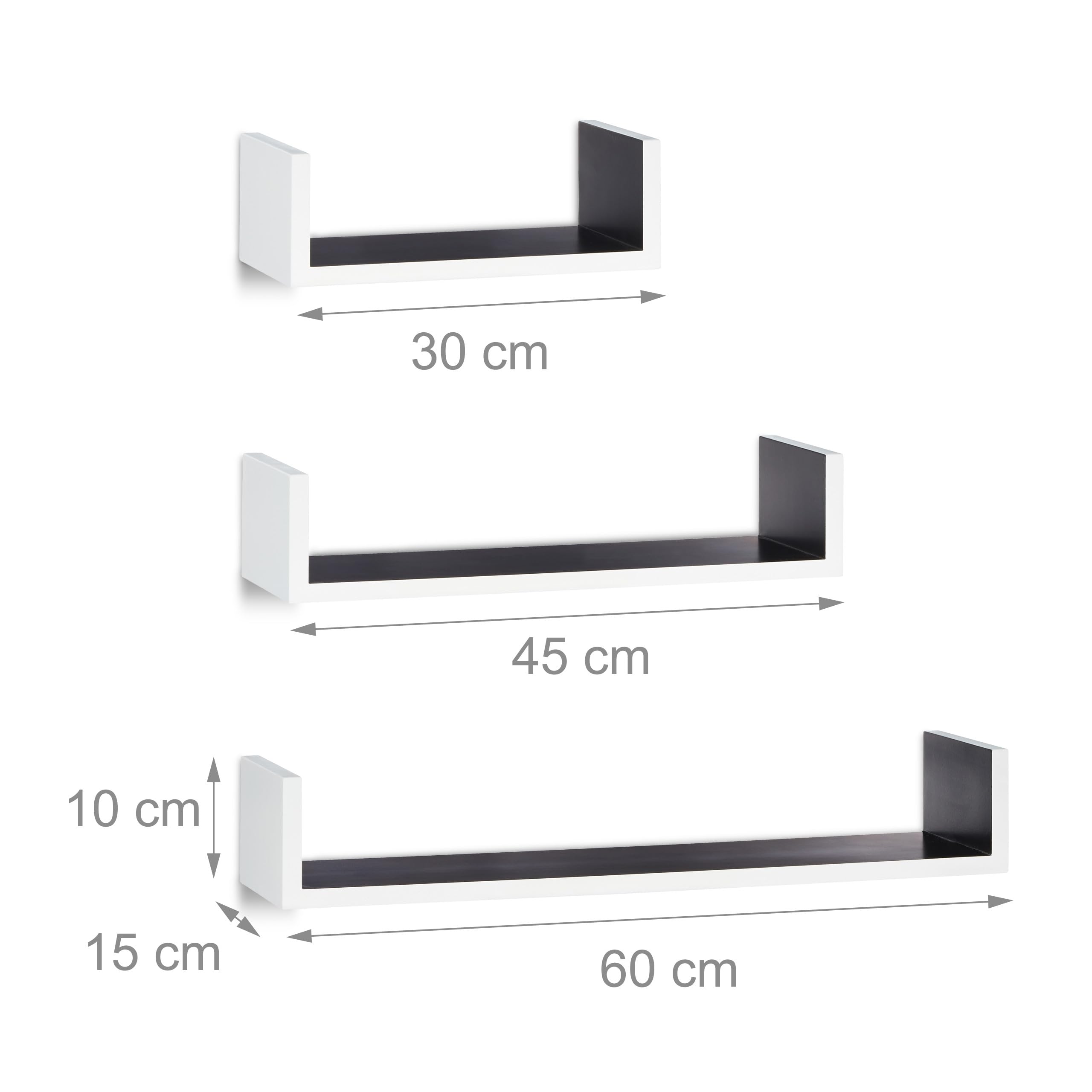 relaxdays-wandregal-u-form-3er-set-mdf-wei-schwarz-15-cm-tief image 3