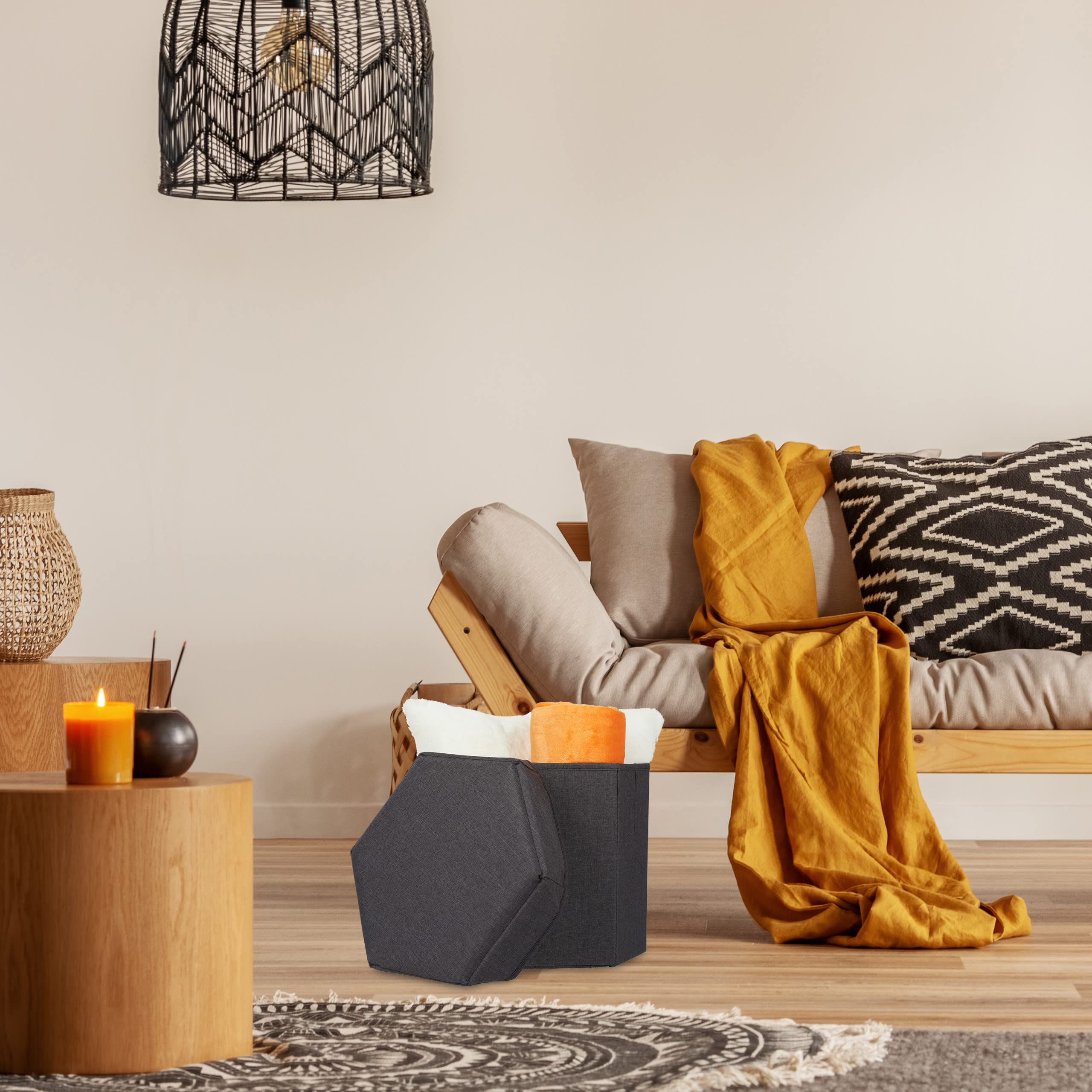 relaxdays-sitzhocker-mit-stauraum-faltbar-sitzw-rfel-dunkelgrau-31x36x32-cm image 4