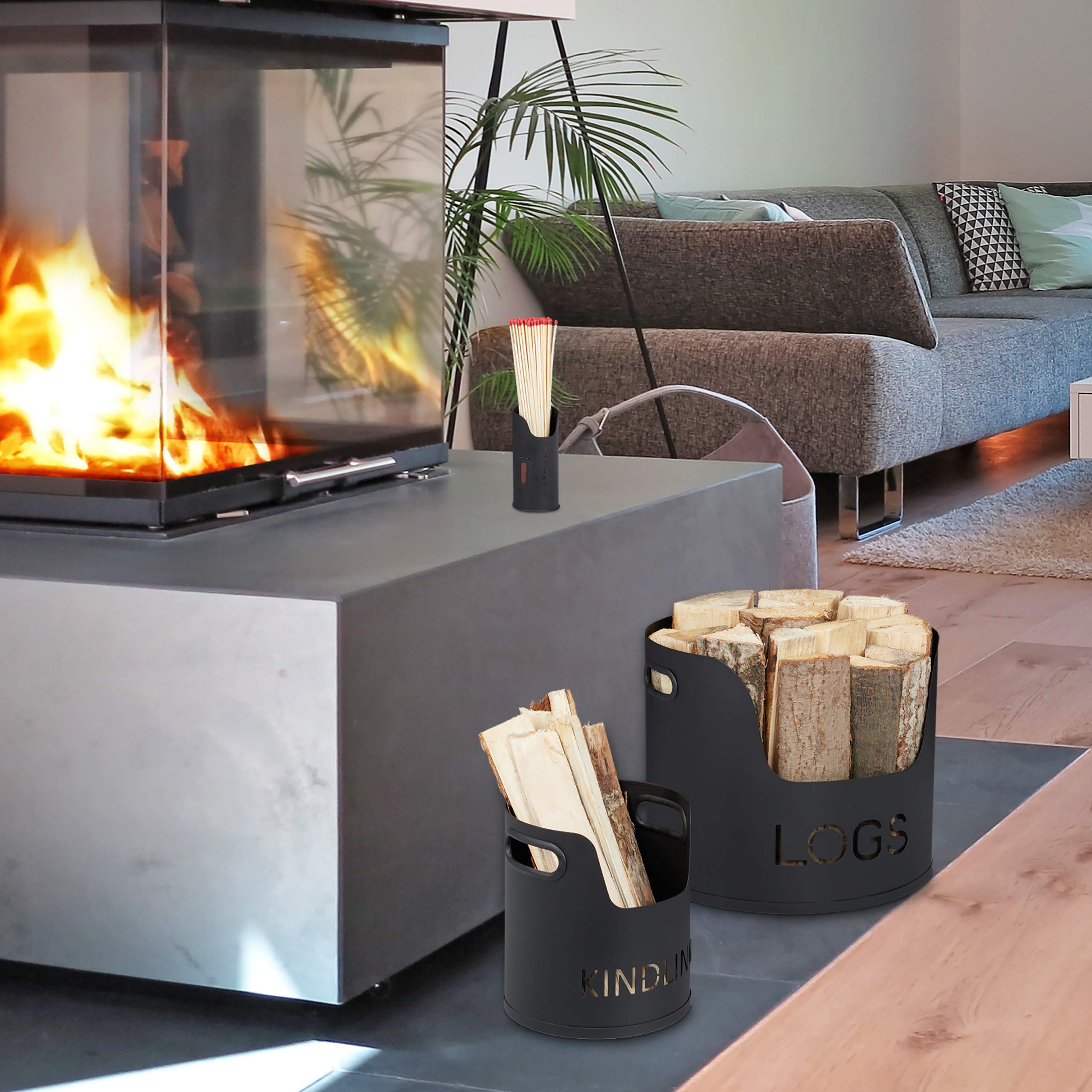 relaxdays-kaminholzkorb-3er-set-metall-schwarz-37-19-6-5-cm image 2
