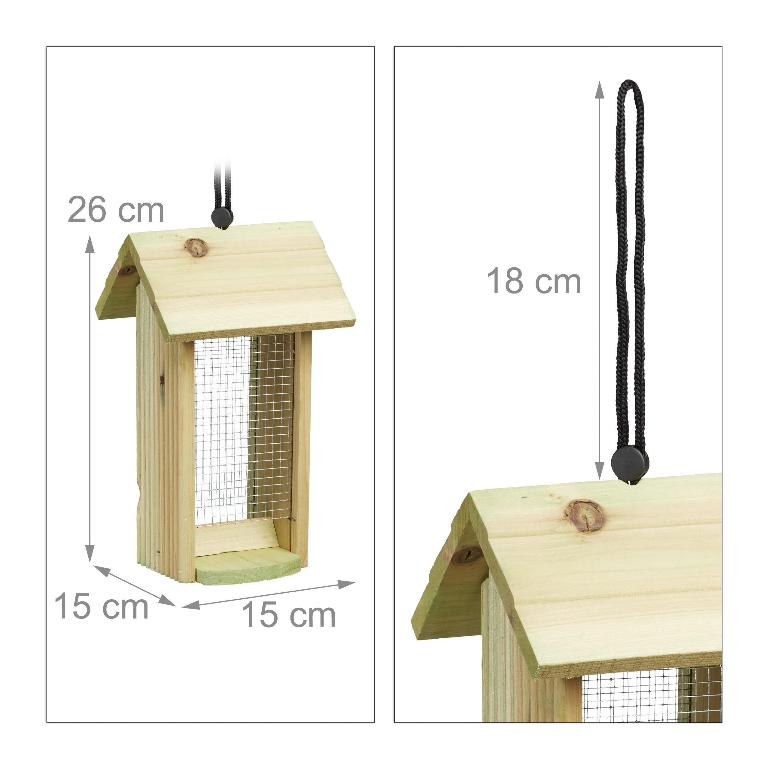 relaxdays-vogelfutterhaus-zum-h-ngen-aus-holz-26-x-15-x-15-cm image 3