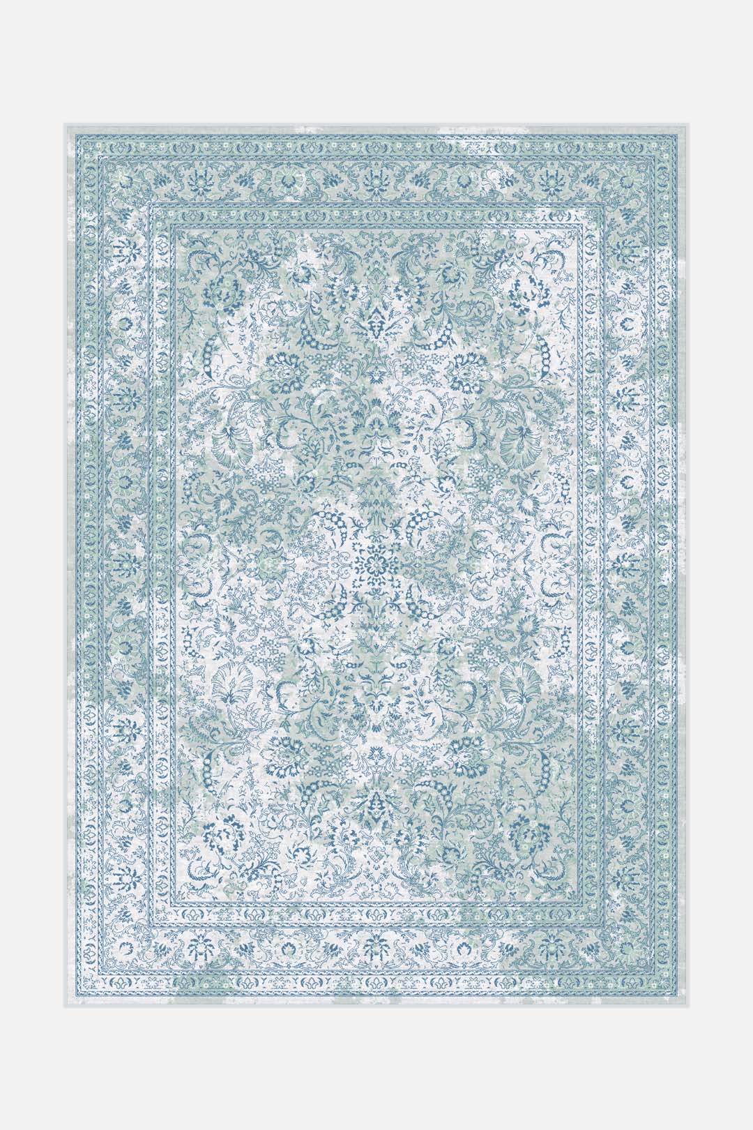 teppana-malu-mint-teppich-waschbarer-indoor-teppich-floral-blau-gr-n image 1