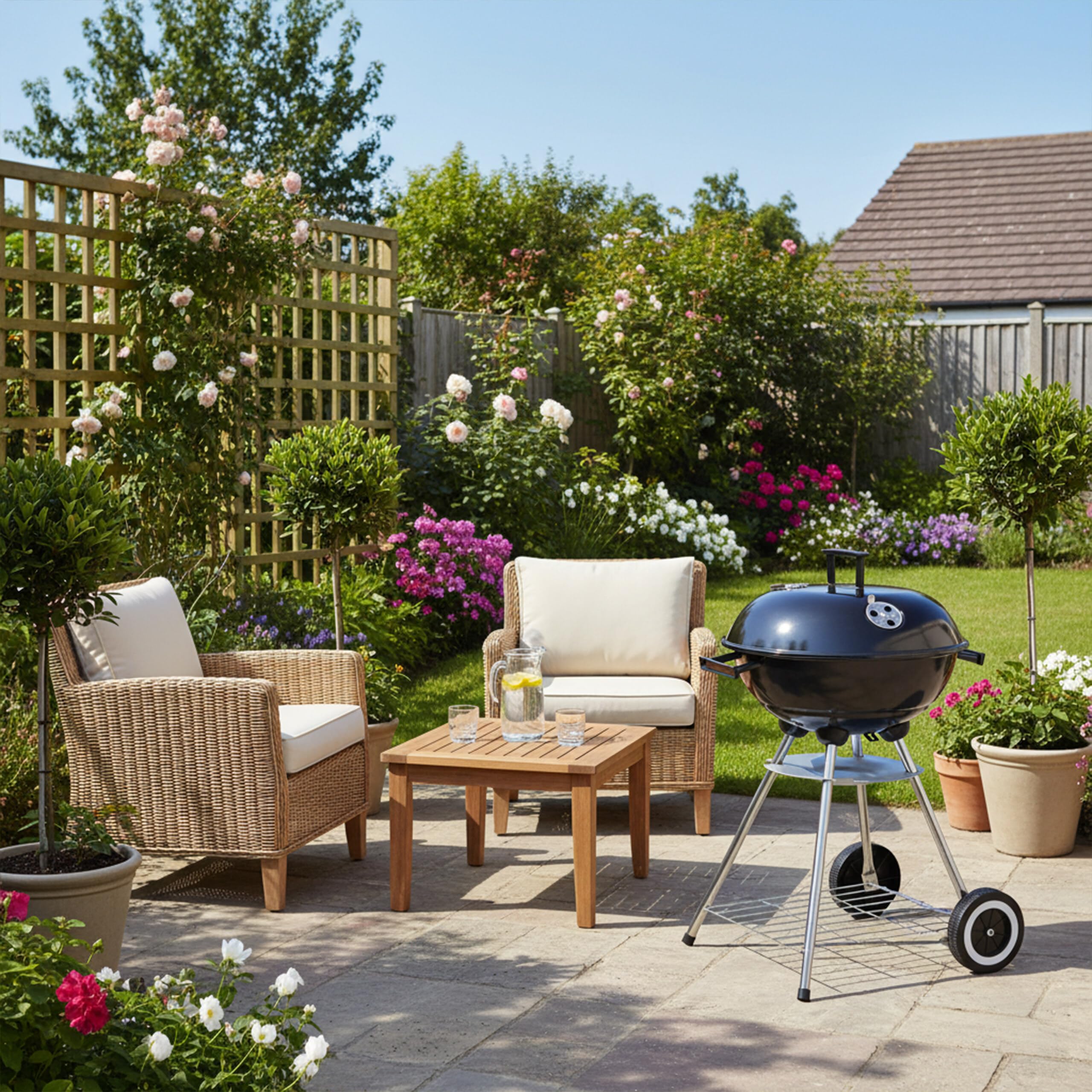 relaxdays-kugelgrill-mit-deckel-40-cm-holzkohlegrill-fahrbar-schwarz image 2