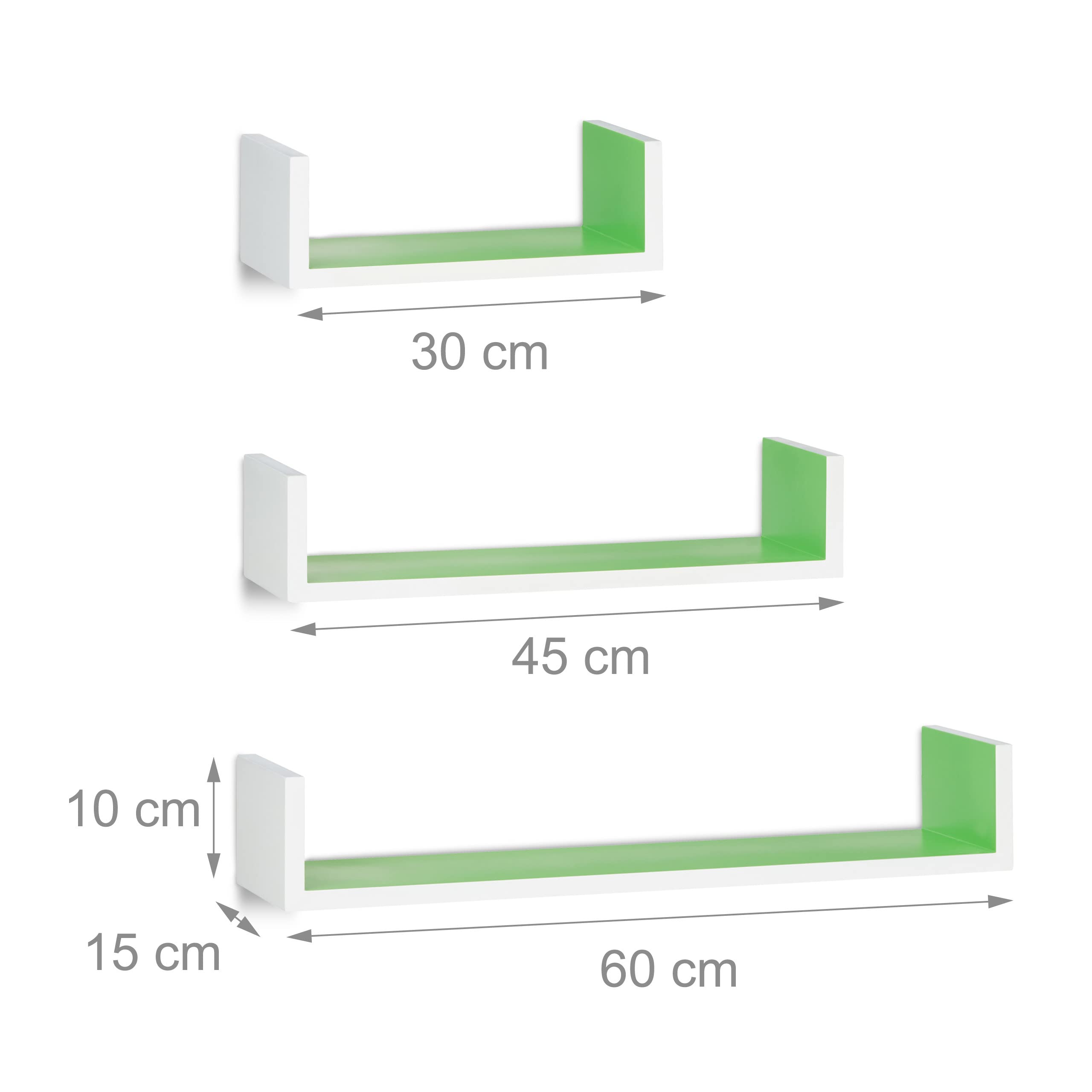 relaxdays-wandregal-3er-set-u-form-schweberegal-wei-gr-n image 3
