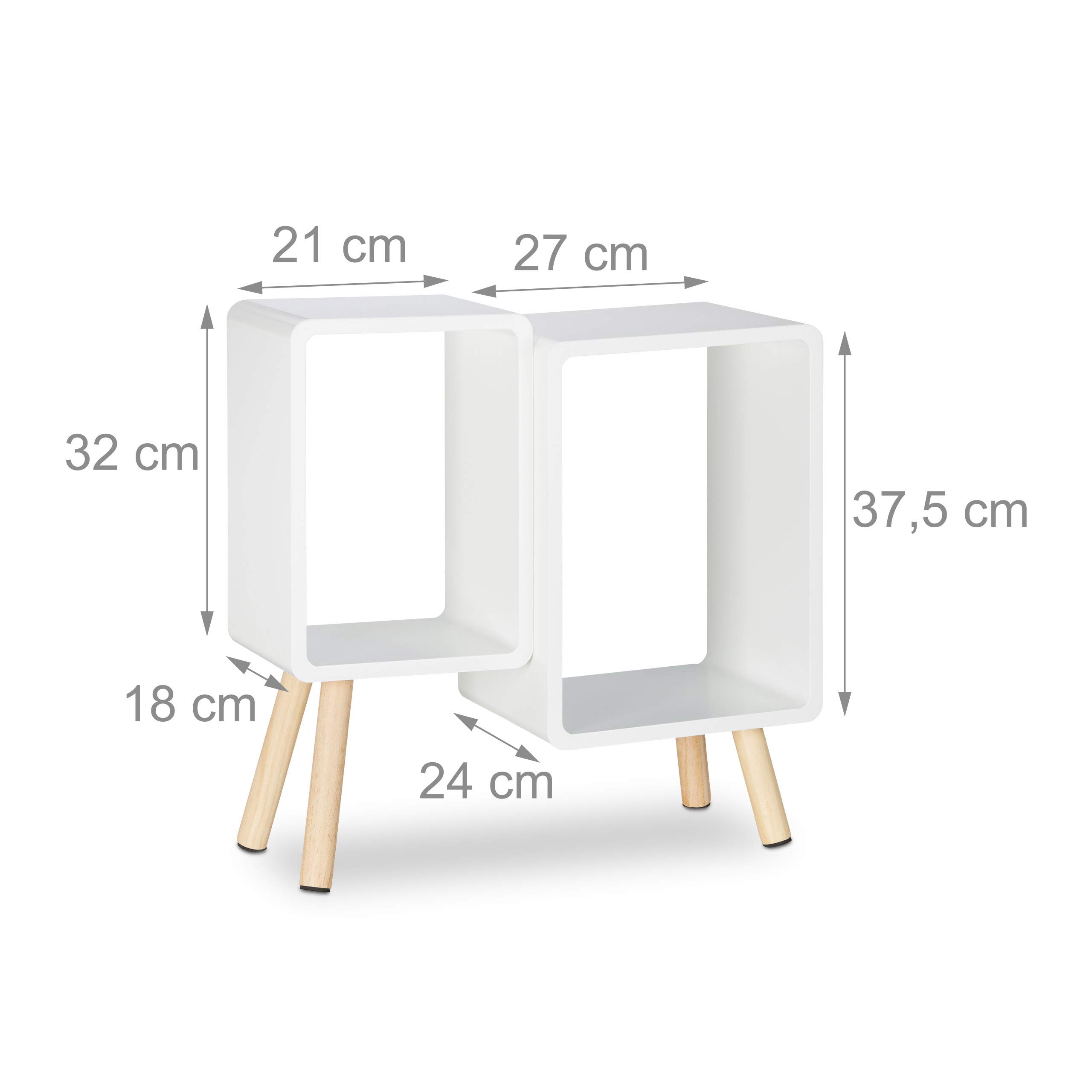 relaxdays-w-rfelregal-2-f-cher-retro-mit-holzbeinen-wei-55-5x55x24-cm image 5