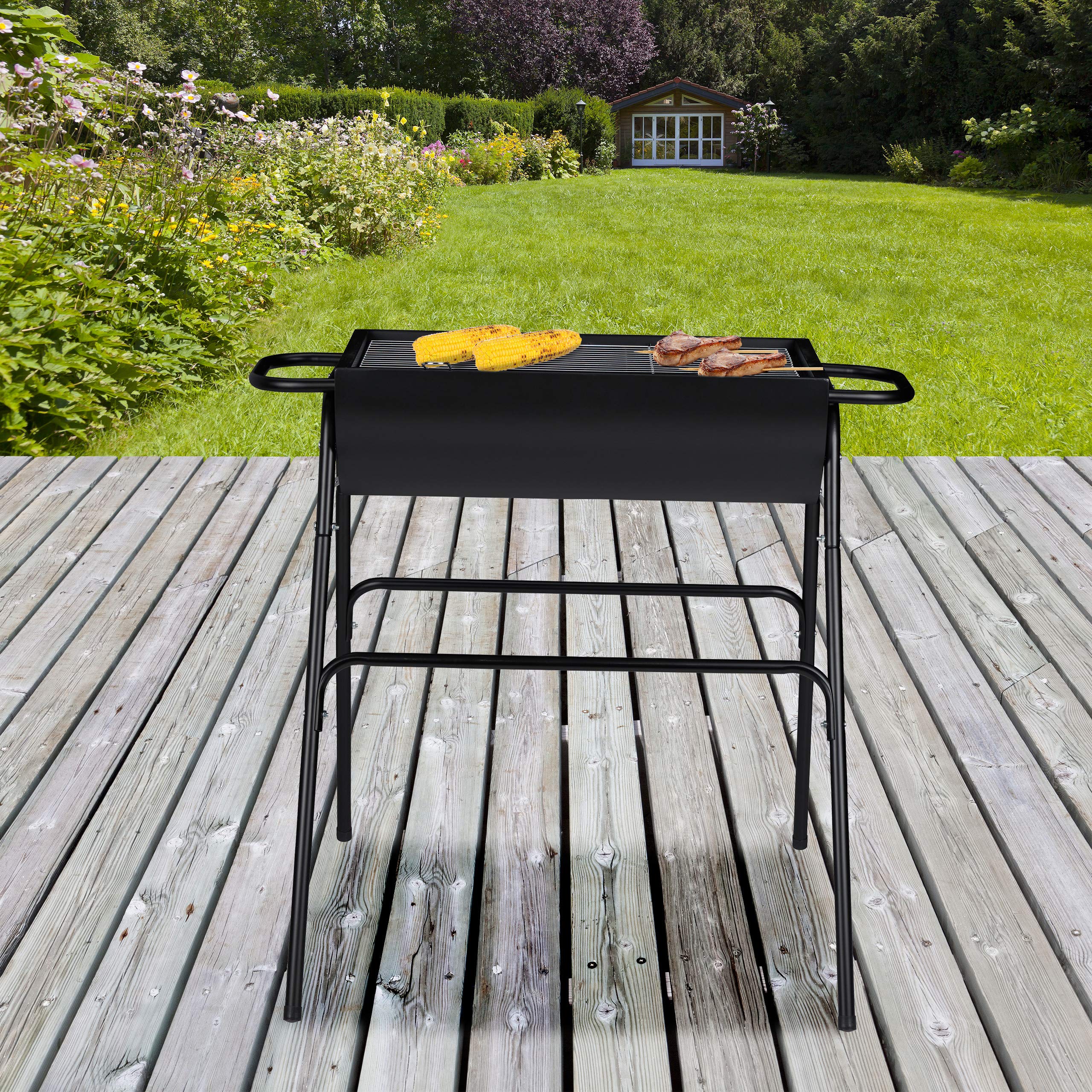 relaxdays-holzkohlegrill-standgrill-tragbar-stahl-schwarz-82x89x87-cm image 2