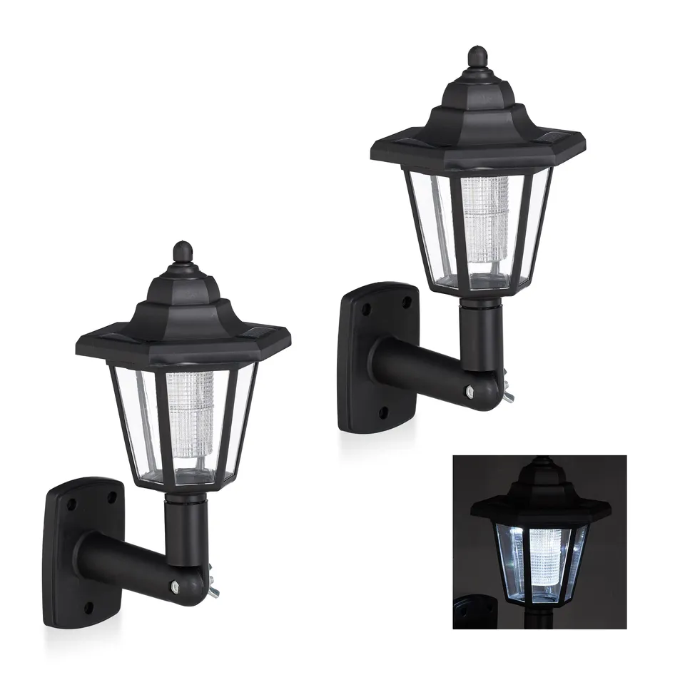 relaxdays-solar-wandlaterne-2er-set-schwarz-led-solarlampe-f-r-drau-en image 1