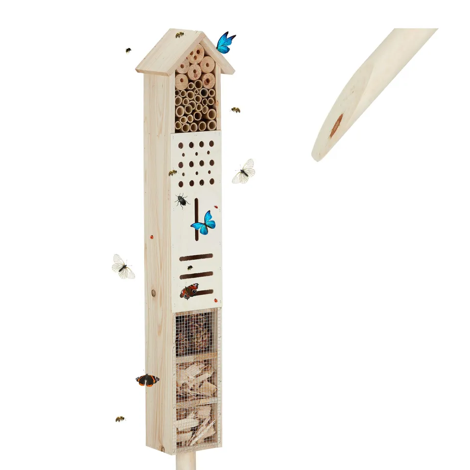 relaxdays-insektenhotel-mit-erdspie-holz-148-cm-natur image 1