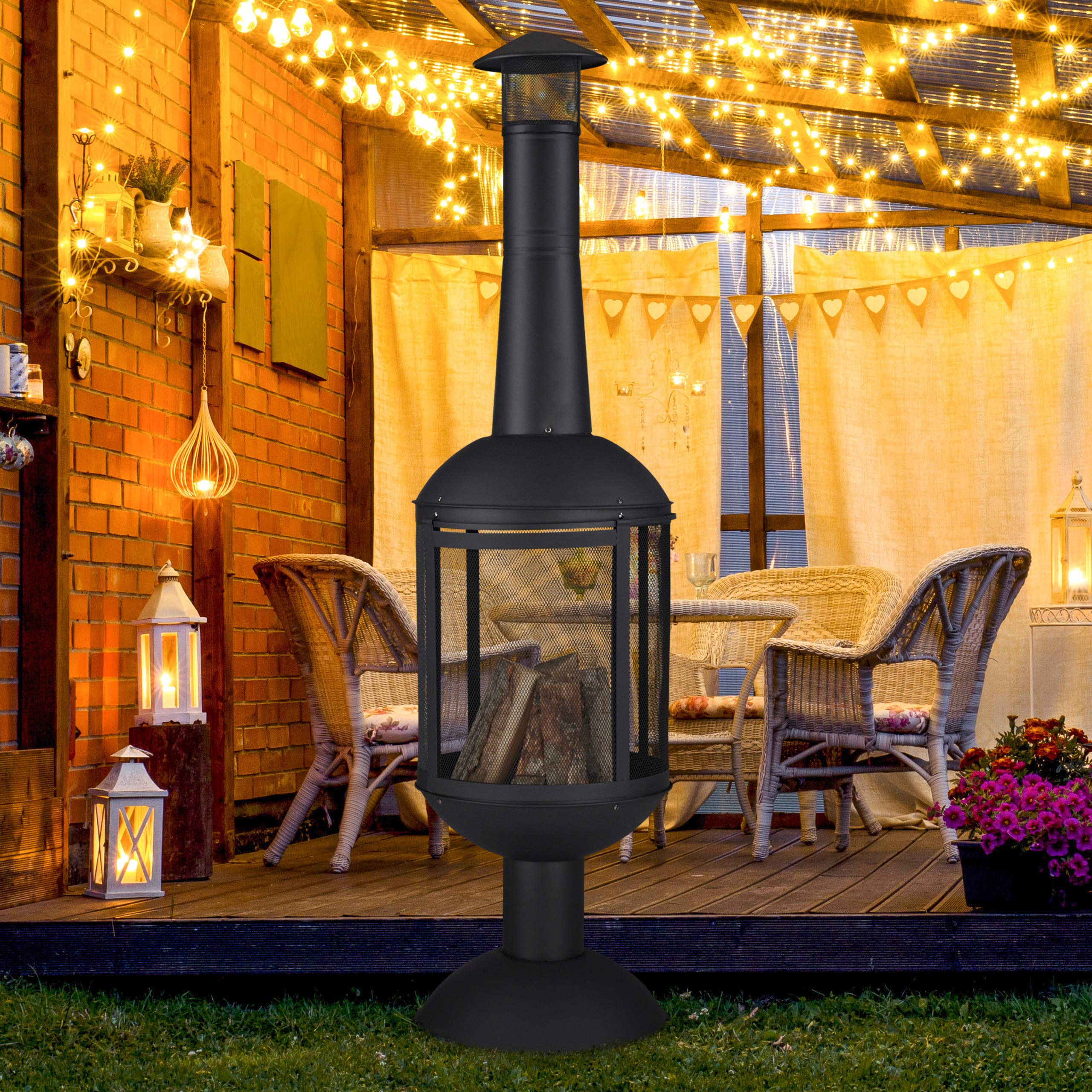 relaxdays-terrassenofen-gartenkamin-stahl-schwarz-hxd-190-x-50-cm image 2