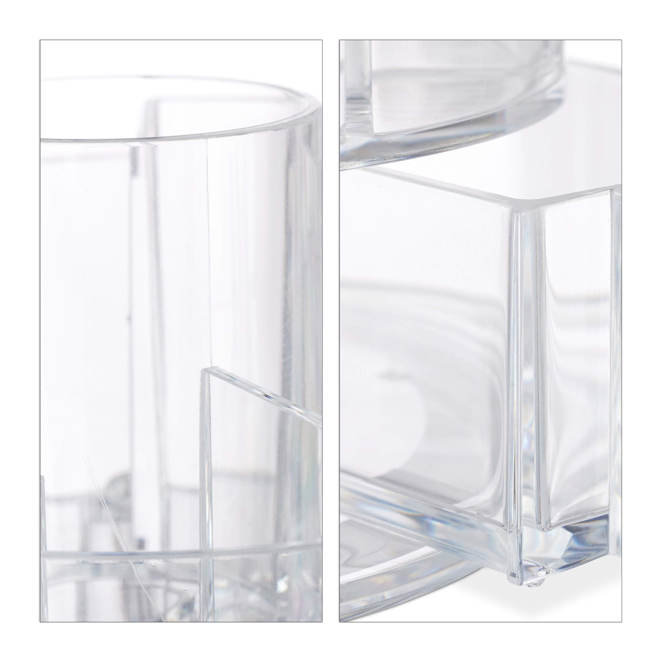 relaxdays-kosmetik-organizer-acryl-rund-9-f-cher-transparent image 7