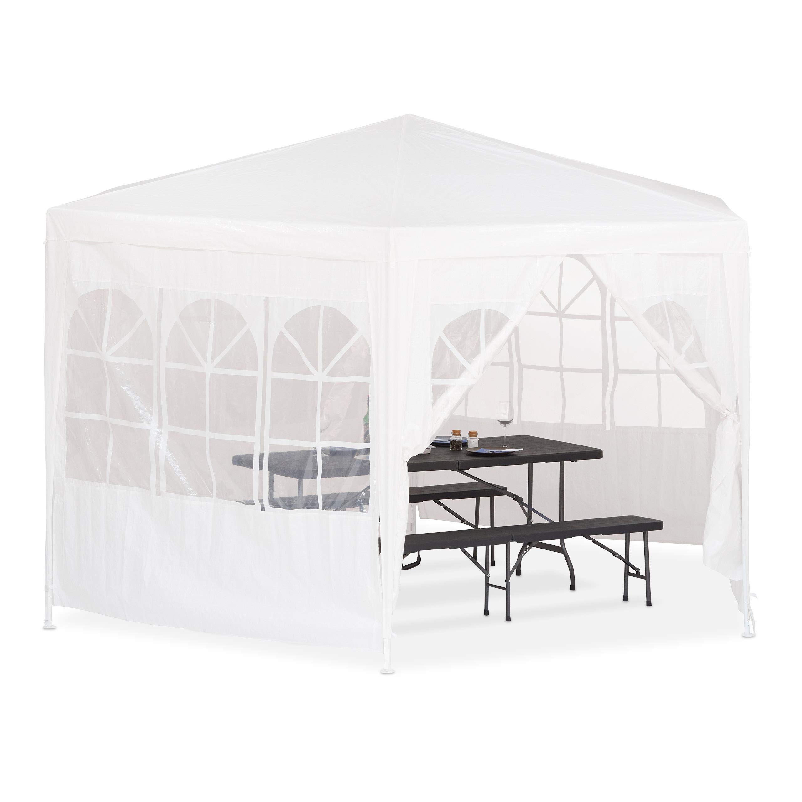 relaxdays-pavillon-6-eckig-wei-mit-seitenw-nden-2x2x2x2-5-m-pe image 1