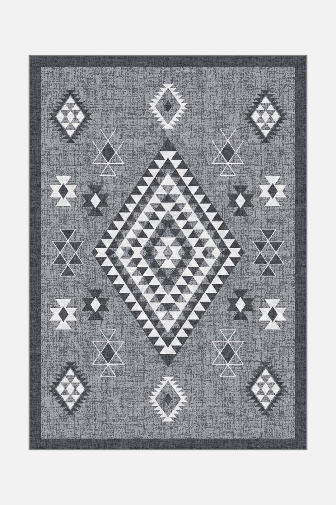 teppana-vera-kiesel-teppich-waschbarer-indoor-teppich-in-dunkelgrau-grau-silber image 1