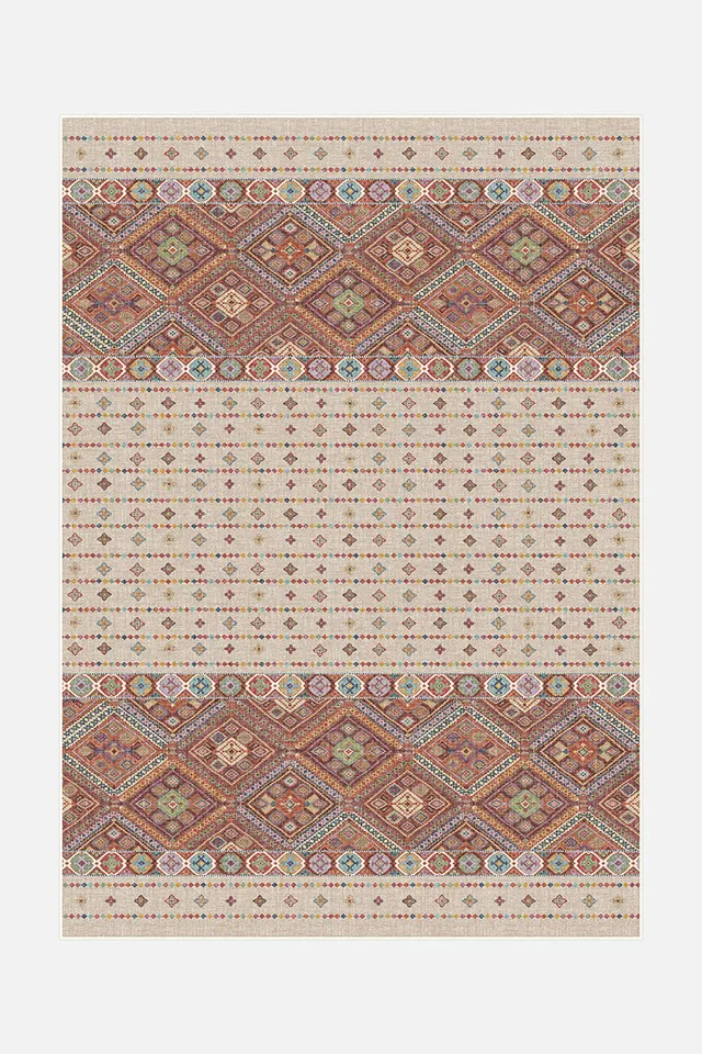 teppana-leila-bunt-teppich-mehrfarbig-waschbarer-boho-teppich image 1
