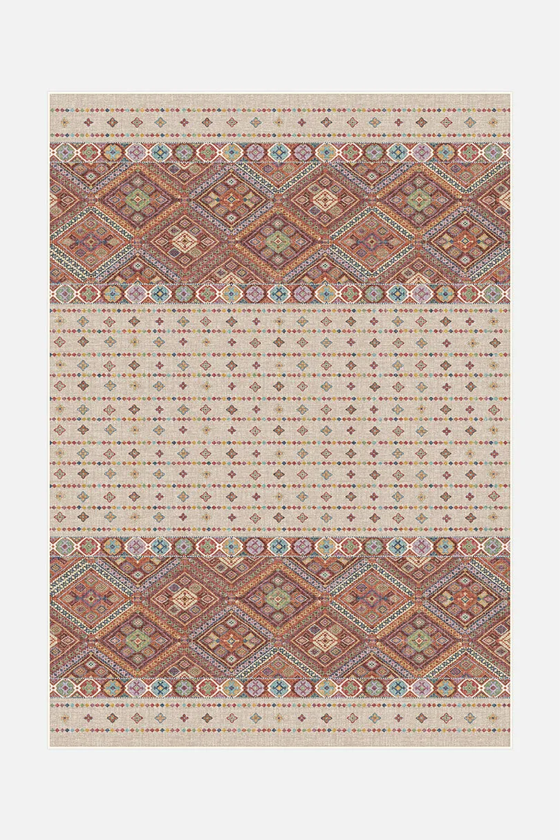 teppana-leila-bunt-teppich-mehrfarbig-waschbarer-boho-teppich image 1