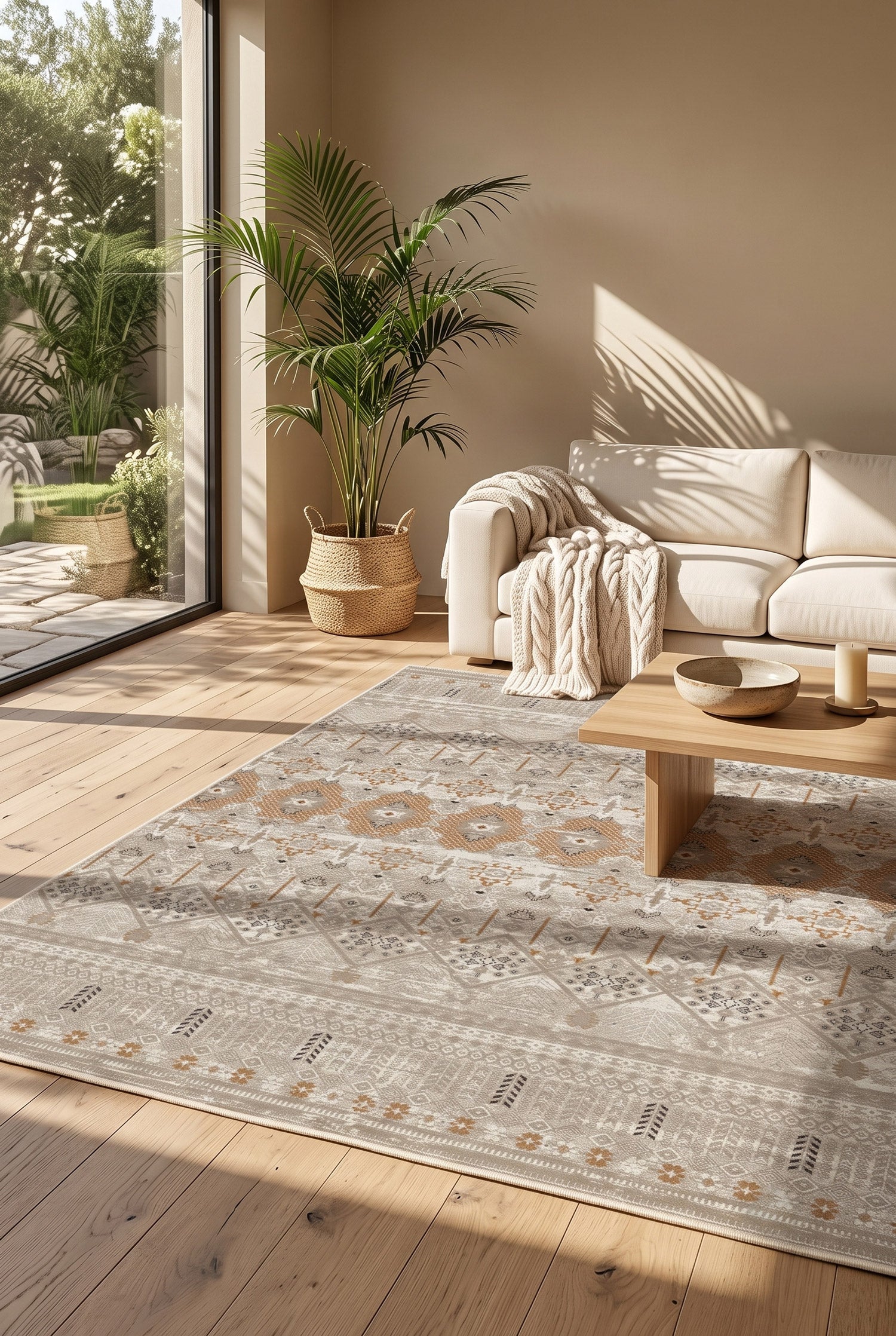 teppana-nele-taupe-teppich-waschbar image 4