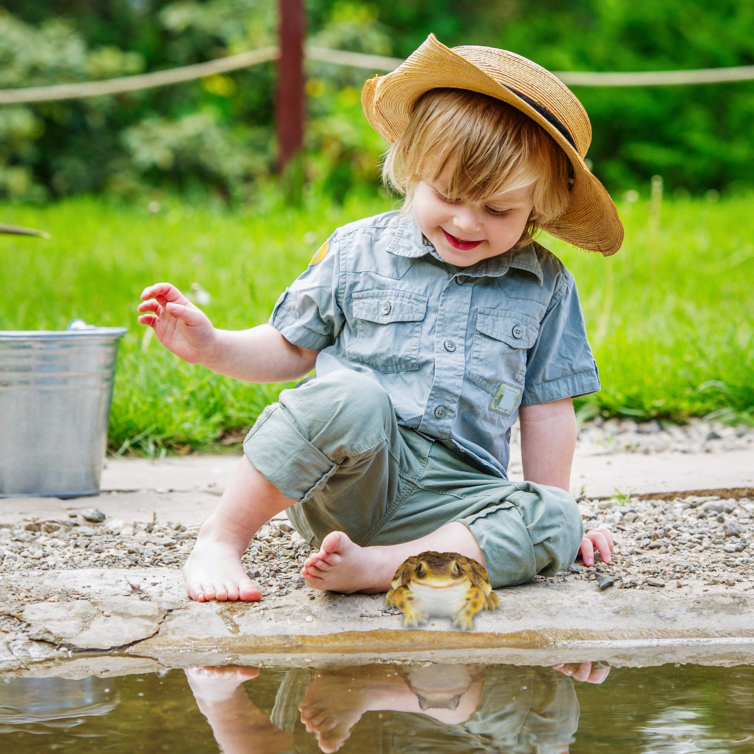 relaxdays-gartenfigur-frosch-sitzend-kunststein-gelb-9-x-13-5-x-15-cm image 3