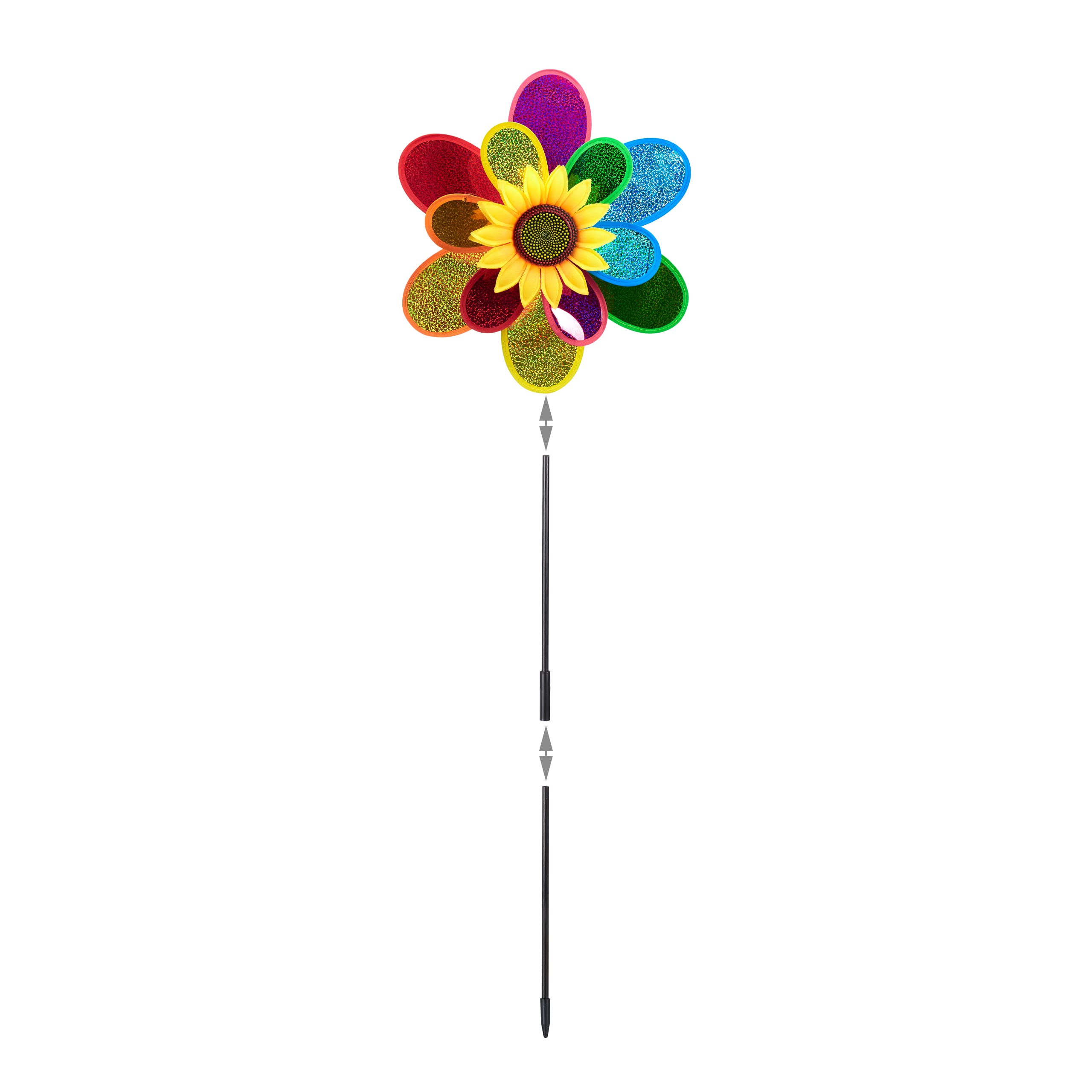 relaxdays-windrad-blume-74-5-cm-blumenstecker-bunt image 6