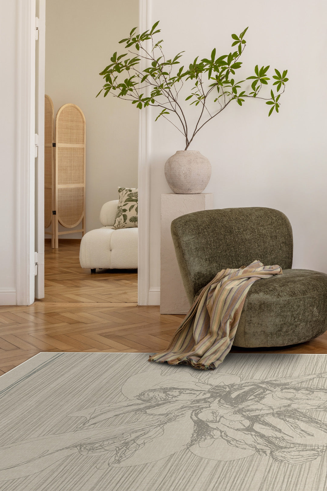 teppana-superman-skizze-beige-teppich image 4