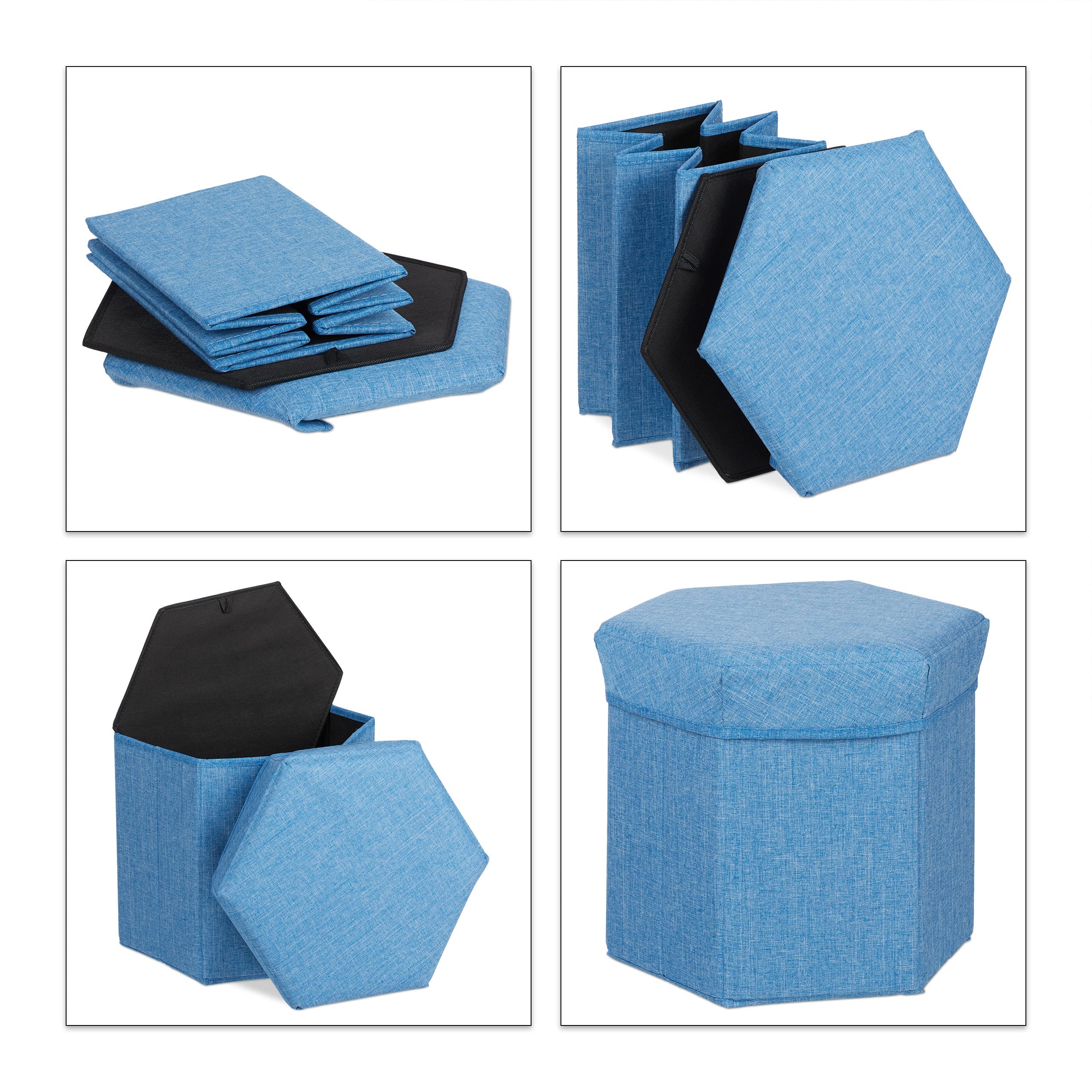 relaxdays-sitzhocker-mit-stauraum-stoff-blau-31x36x32cm image 6