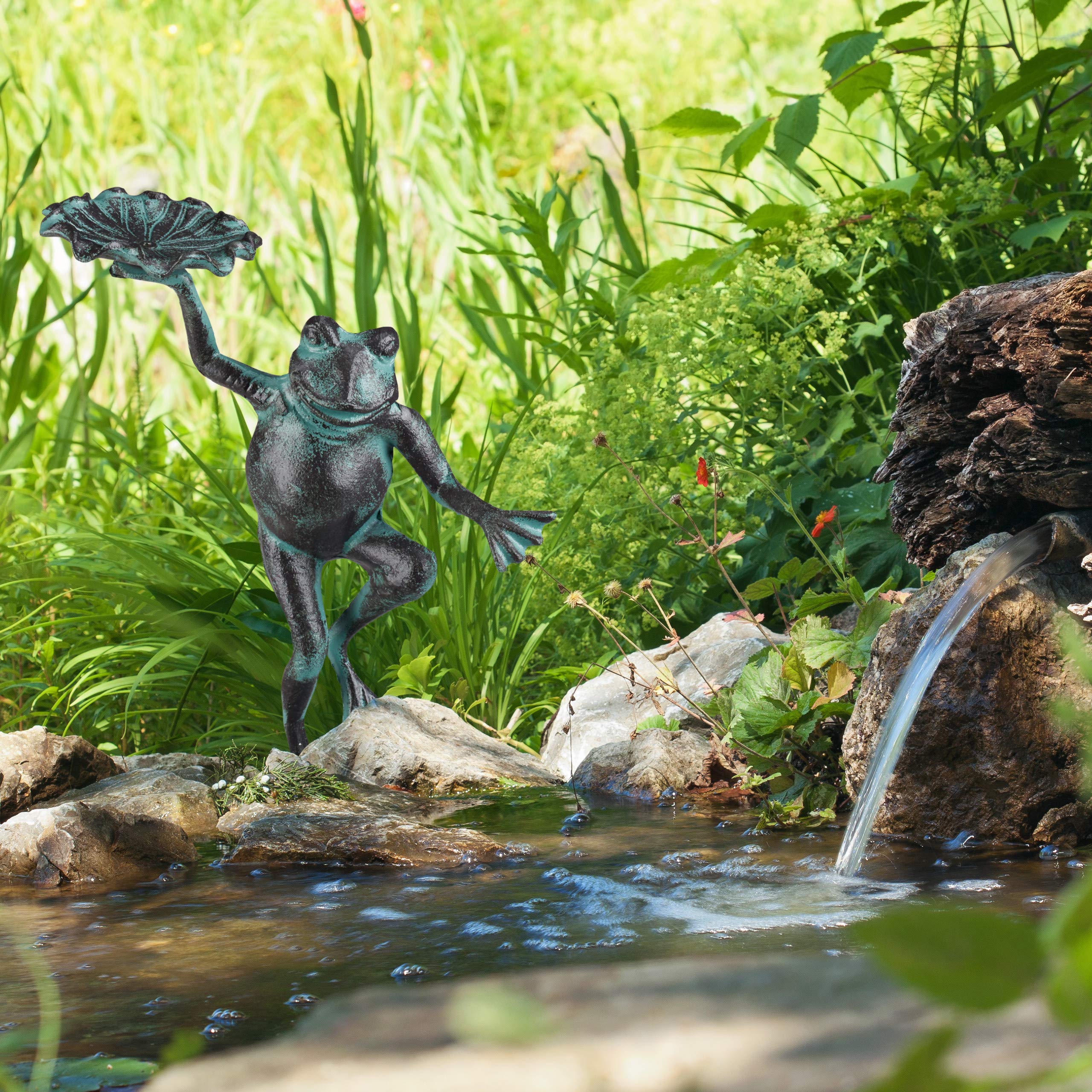 relaxdays-gartenfigur-frosch-gr-e-m-aus-gusseisen-gr-n image 2