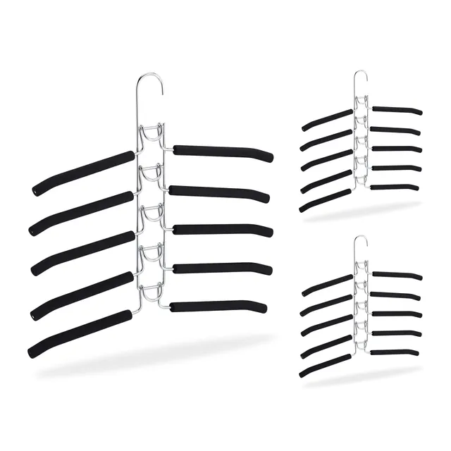 relaxdays-kleiderb-gel-mehrfach-5-in-1-3er-set-raumsparb-gel-silber-schwarz image 1