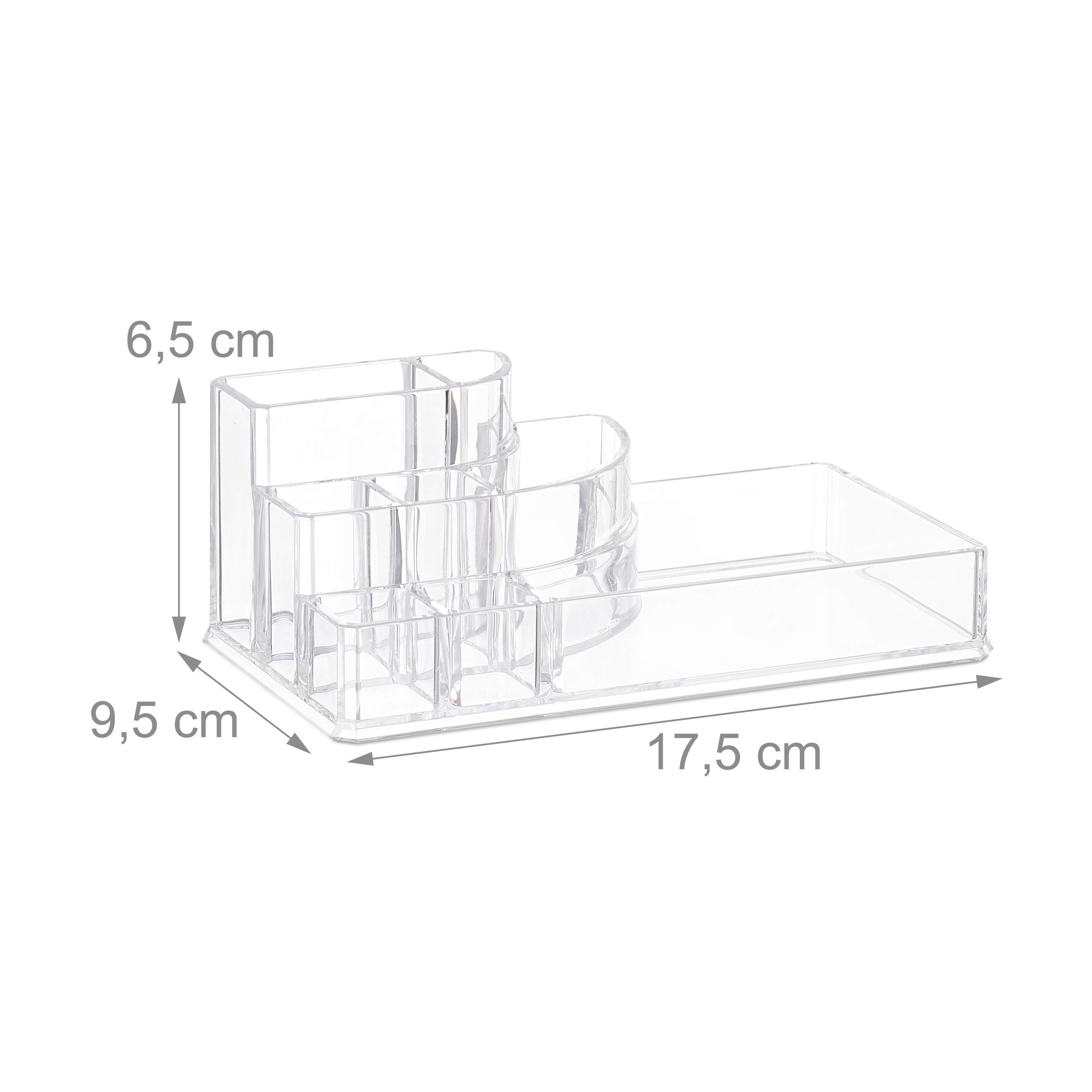 relaxdays-kosmetik-organizer-acryl-8-f-cher-make-up-aufbewahrung-transparent image 4