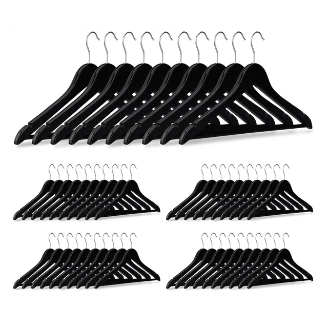 relaxdays-kleiderb-gel-holz-50er-set-schwarz-360-haken image 1