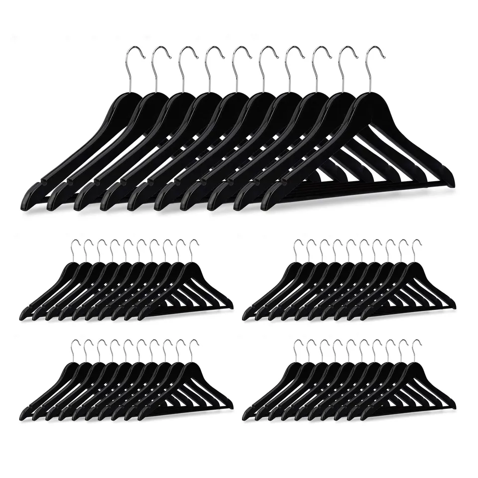 relaxdays-kleiderb-gel-holz-50er-set-schwarz-360-haken image 1
