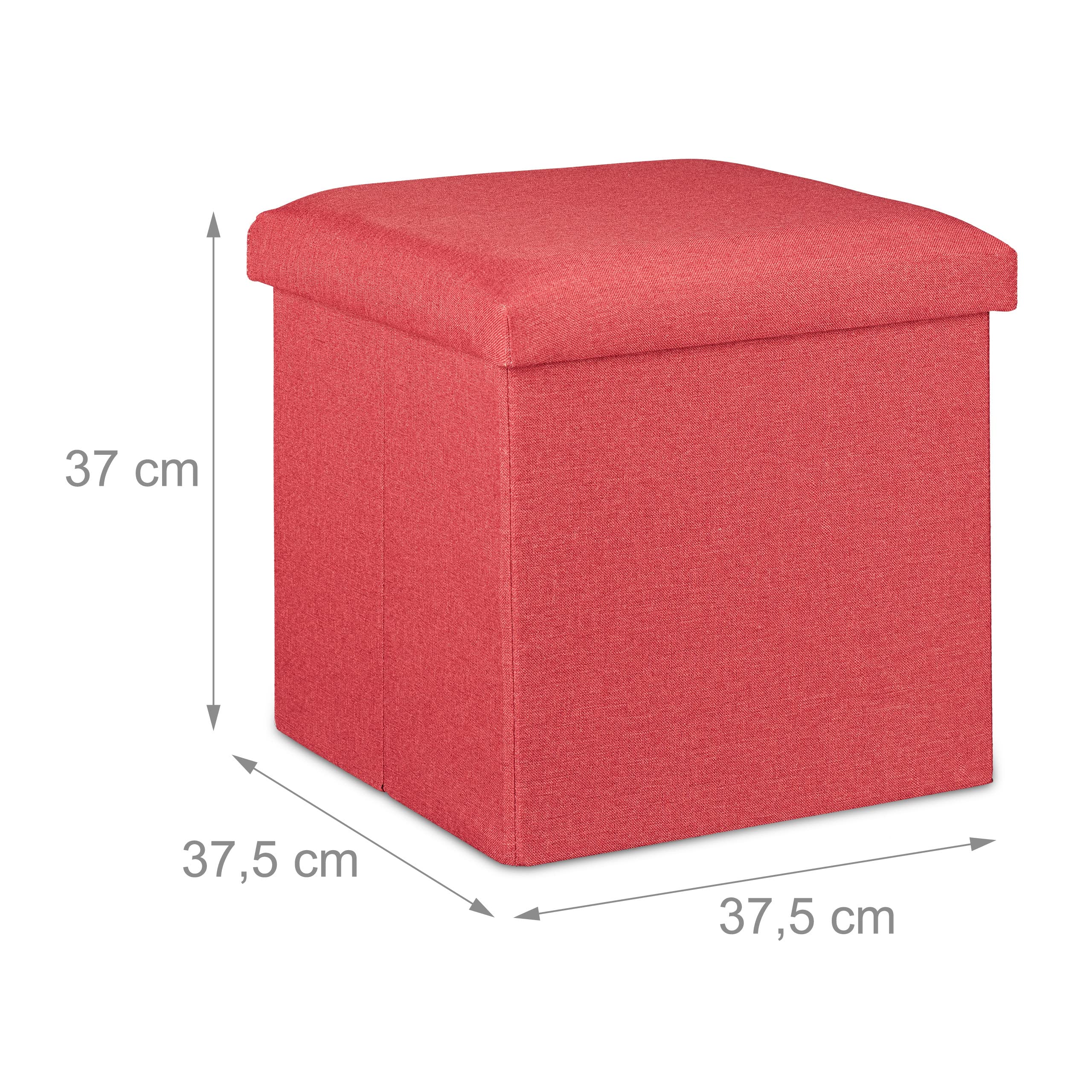 relaxdays-sitzhocker-mit-stauraum-faltbar-37-x-37-5-x-37-5-cm-stoff-rot image 3
