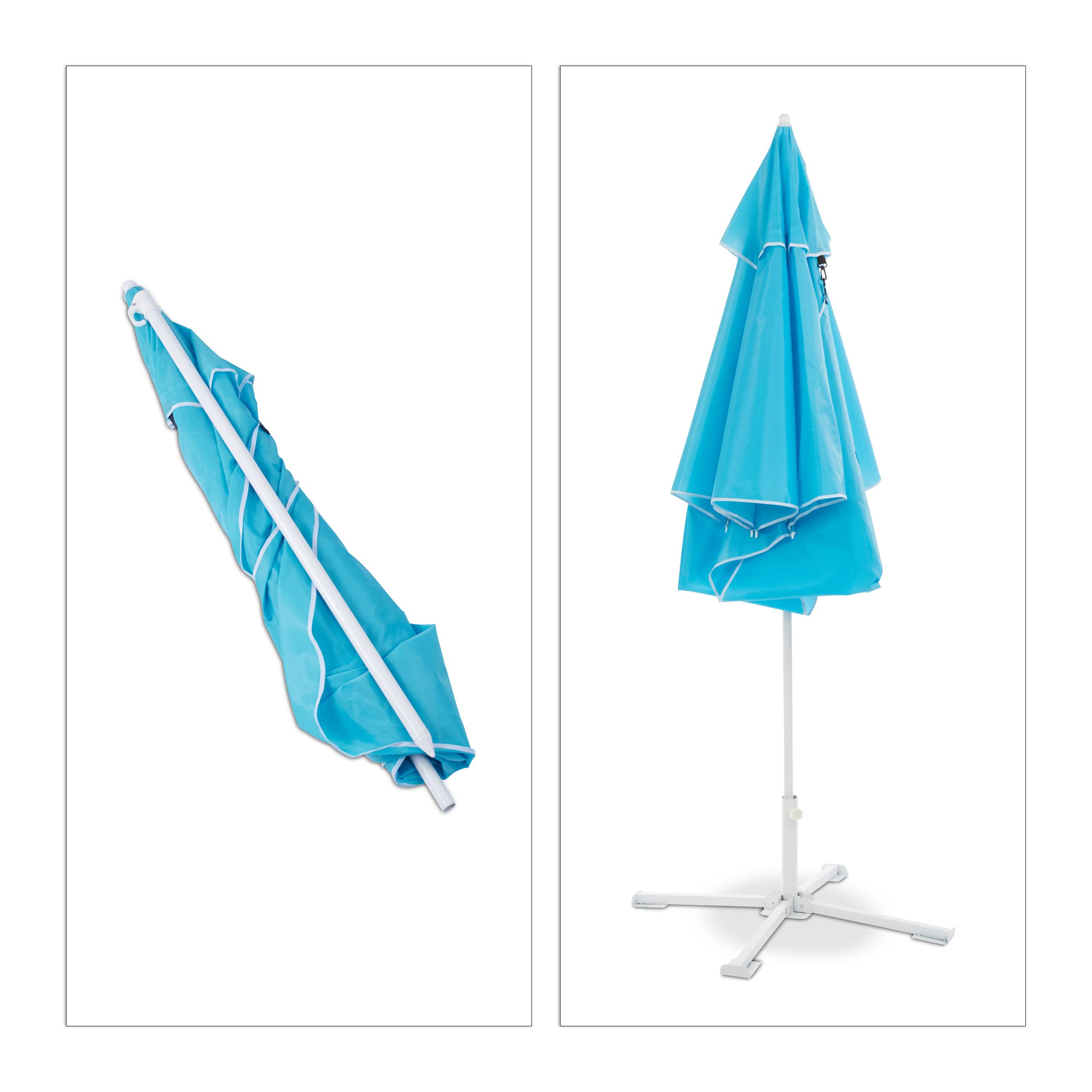 relaxdays-2-in-1-sonnenschirm-strandmuschel-blau-210x180-cm image 7