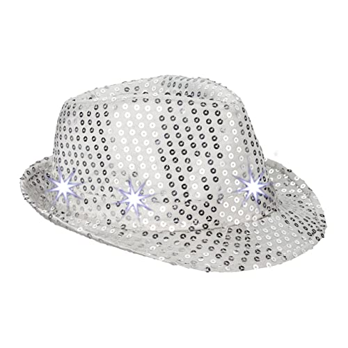relaxdays-pailletten-hut-silber-mit-6-leds-und-glitzer-partyhut-einheitsgr-e image 8