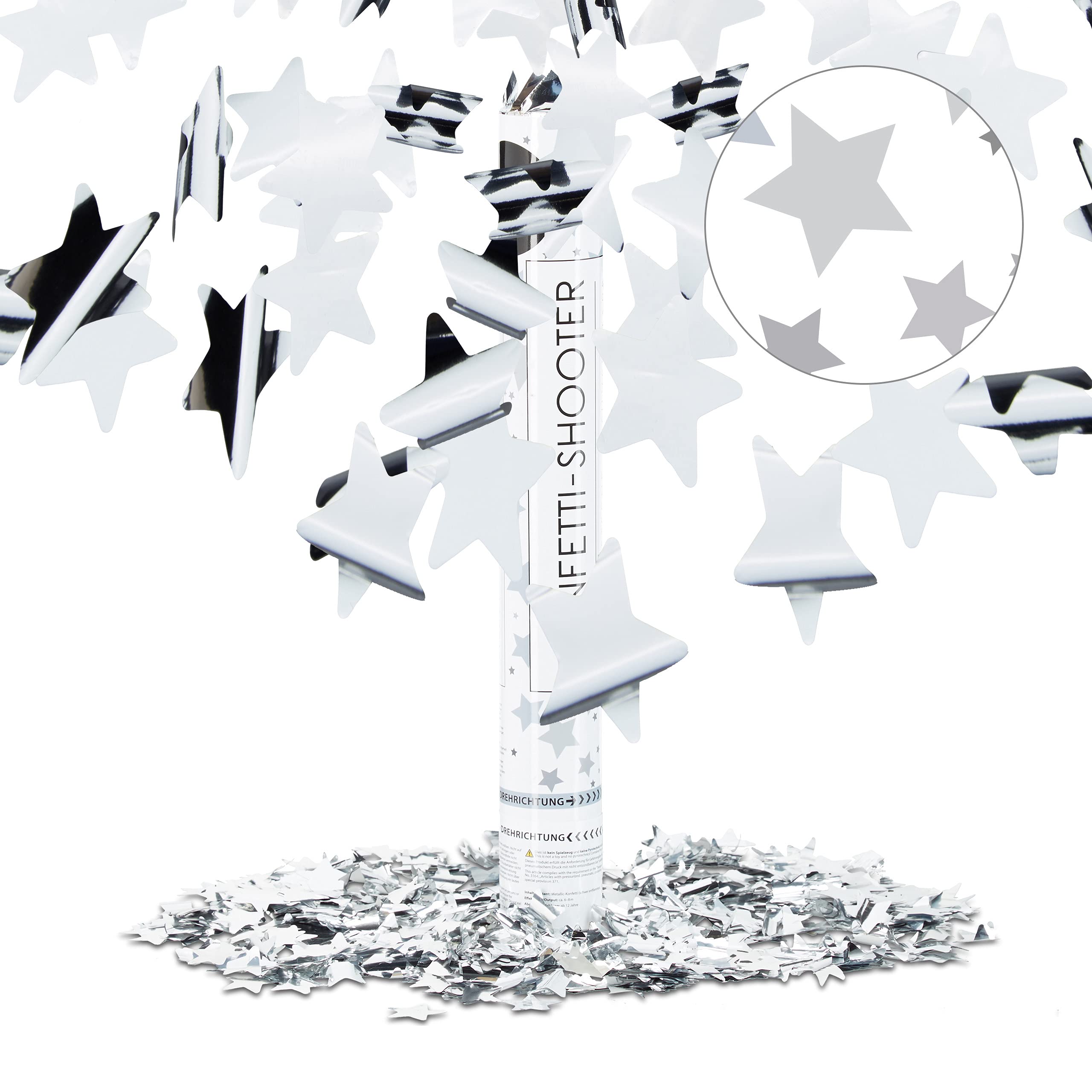 relaxdays-party-popper-silber-40-cm-sternenregen-konfettikanone-bis-8-m image 1