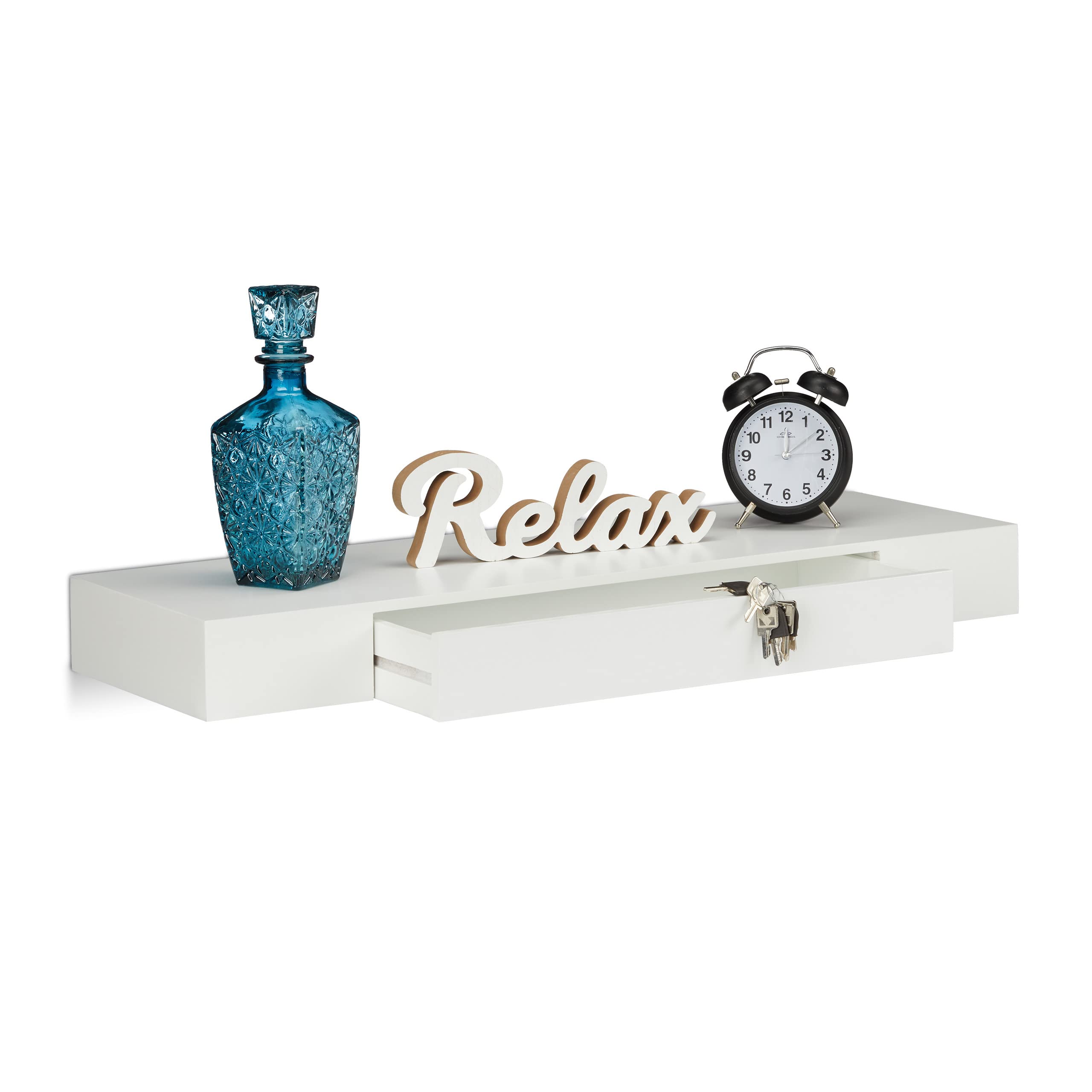 relaxdays-wandregal-mit-schublade-25-cm-tief-wei image 1