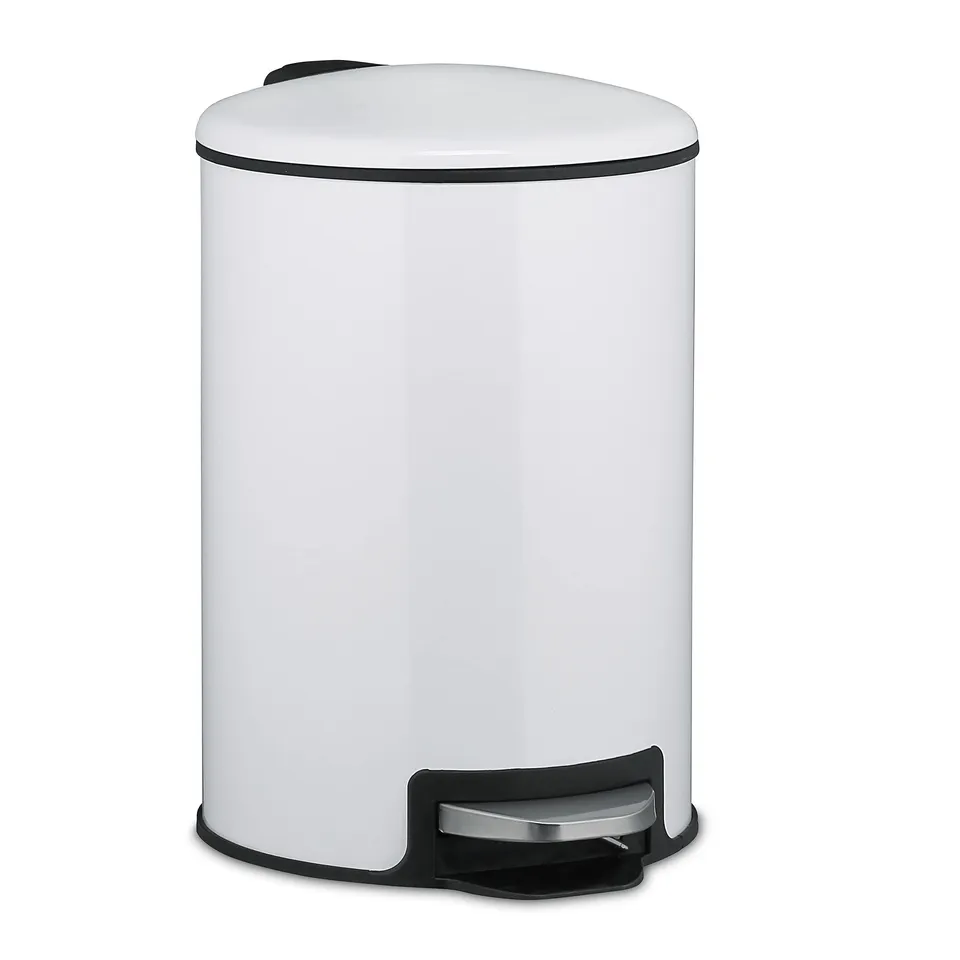 relaxdays-kosmetikeimer-5-liter-treteimer-wei image 1