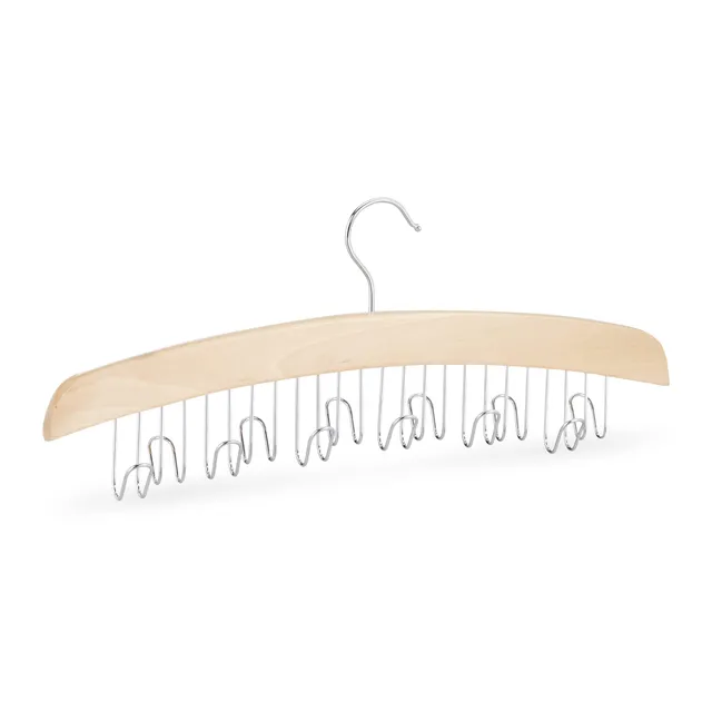 relaxdays-g-rtelhalter-kleiderschrank-12-haken-360-drehbar-lotusholz-17-x-43-x-5 image 1