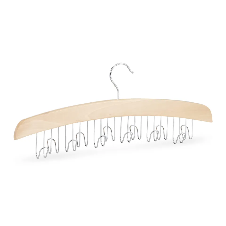 relaxdays-g-rtelhalter-kleiderschrank-12-haken-360-drehbar-lotusholz-17-x-43-x-5 image 1