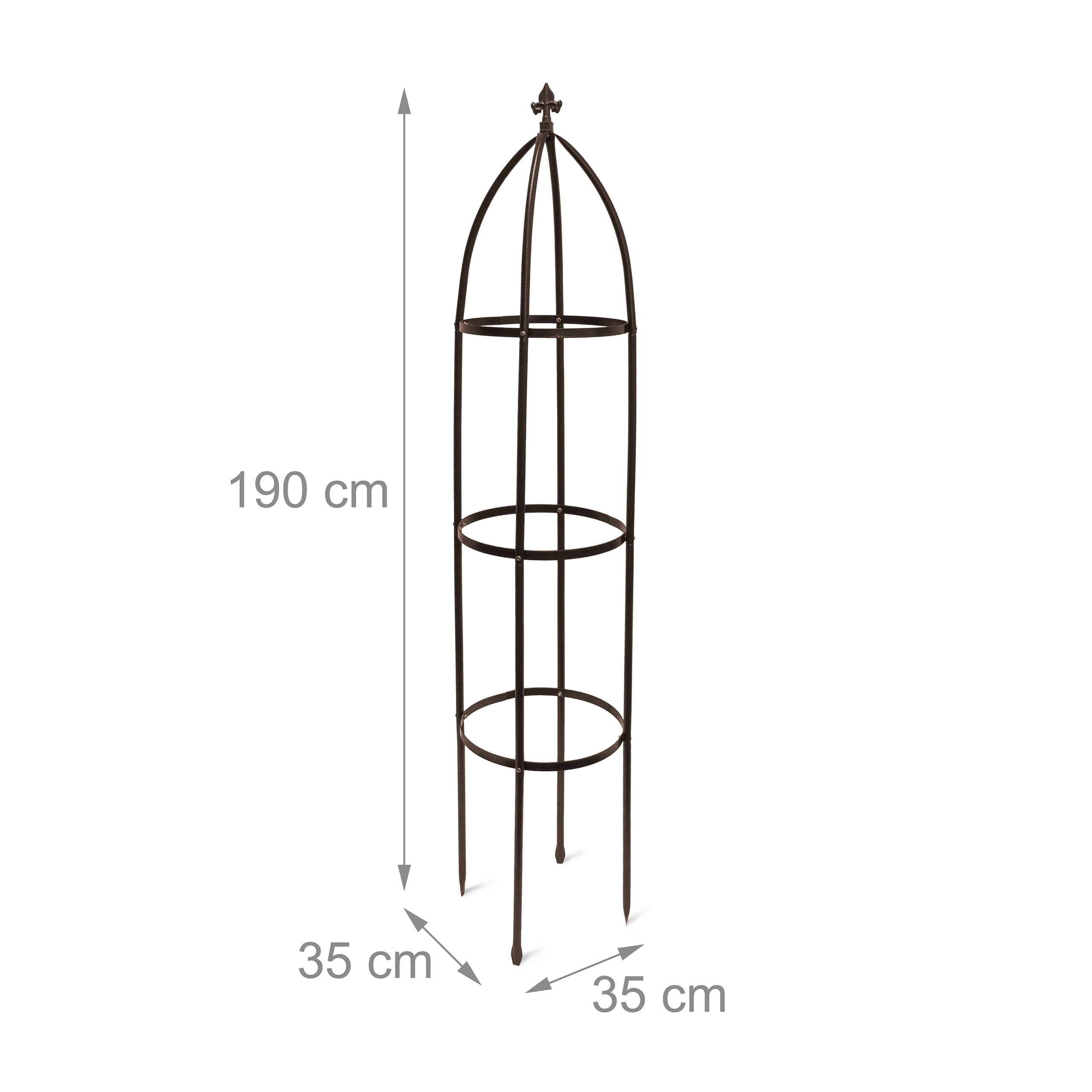 relaxdays-rankhilfe-obelisk-metall-190-cm-braun-ranks-ule-190-x-35-x-35-cm image 5