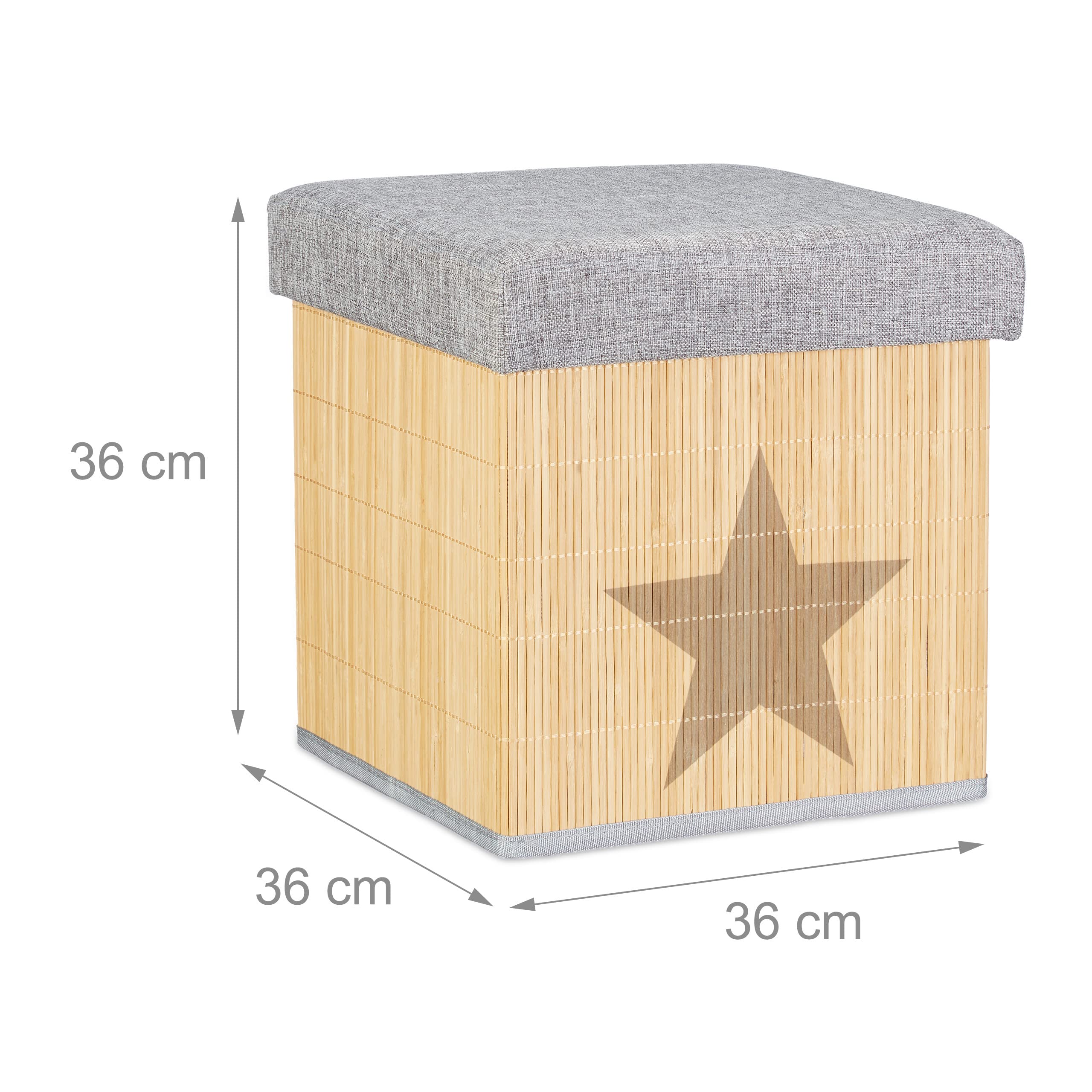 relaxdays-sitzhocker-faltbar-36-cm-bambus-stauraum-stern-grau-natur image 3
