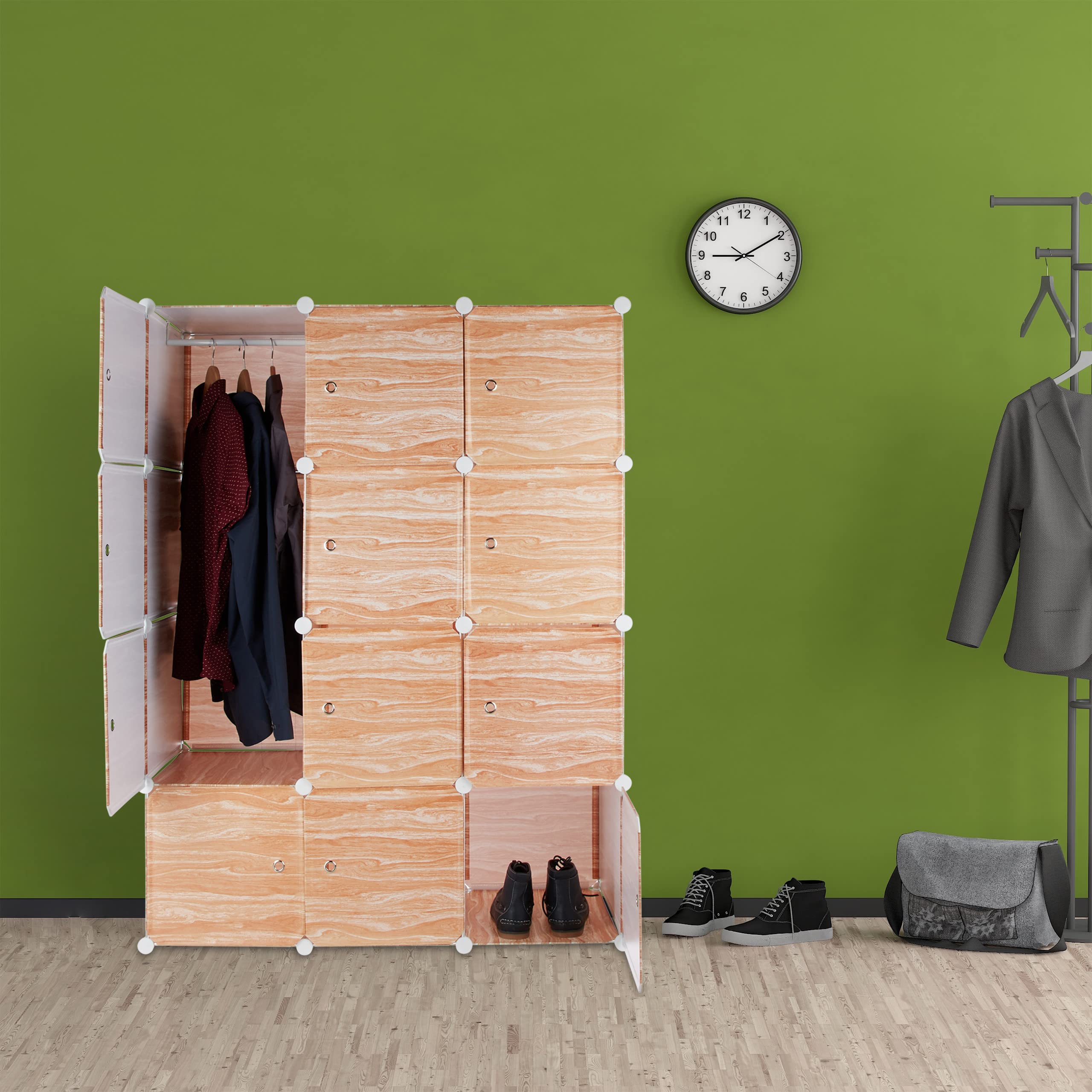 relaxdays-kleiderschrank-stecksystem-8-f-cher-holzoptik-145-x-109-5-x-47-cm image 5