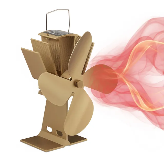 relaxdays-ofenventilator-ohne-strom-bronze-4-bl-tter-f-r-kamin-ofen image 1