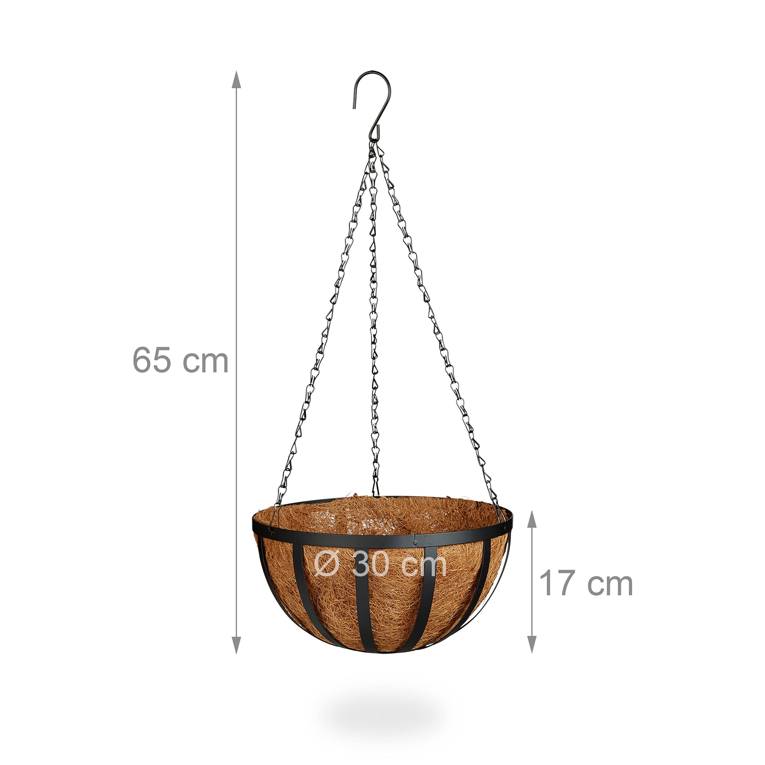 relaxdays-blumenampel-3er-set-kokos-30-cm-21-liter image 4