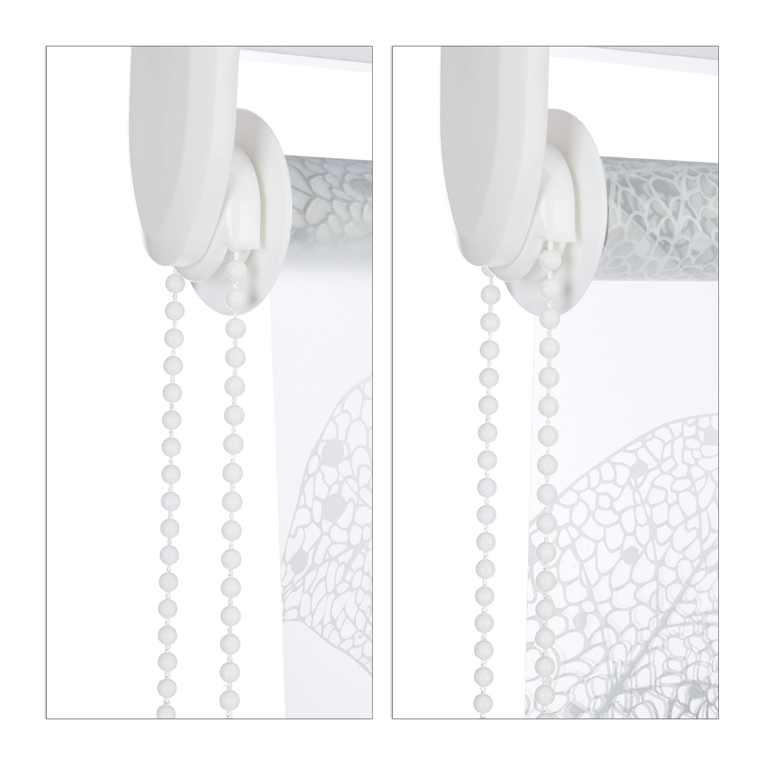relaxdays-duschrollo-100-x-240-cm-blatt-schwarz-wei-seilzug image 7